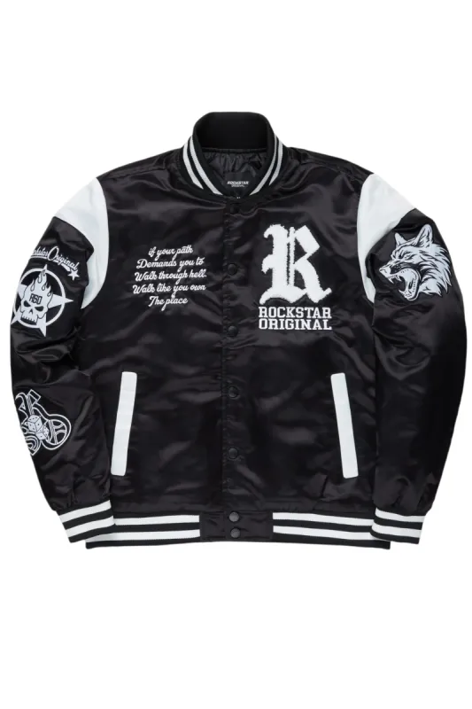 Geir Black Varsity Jacket sold by Rockstar Original
