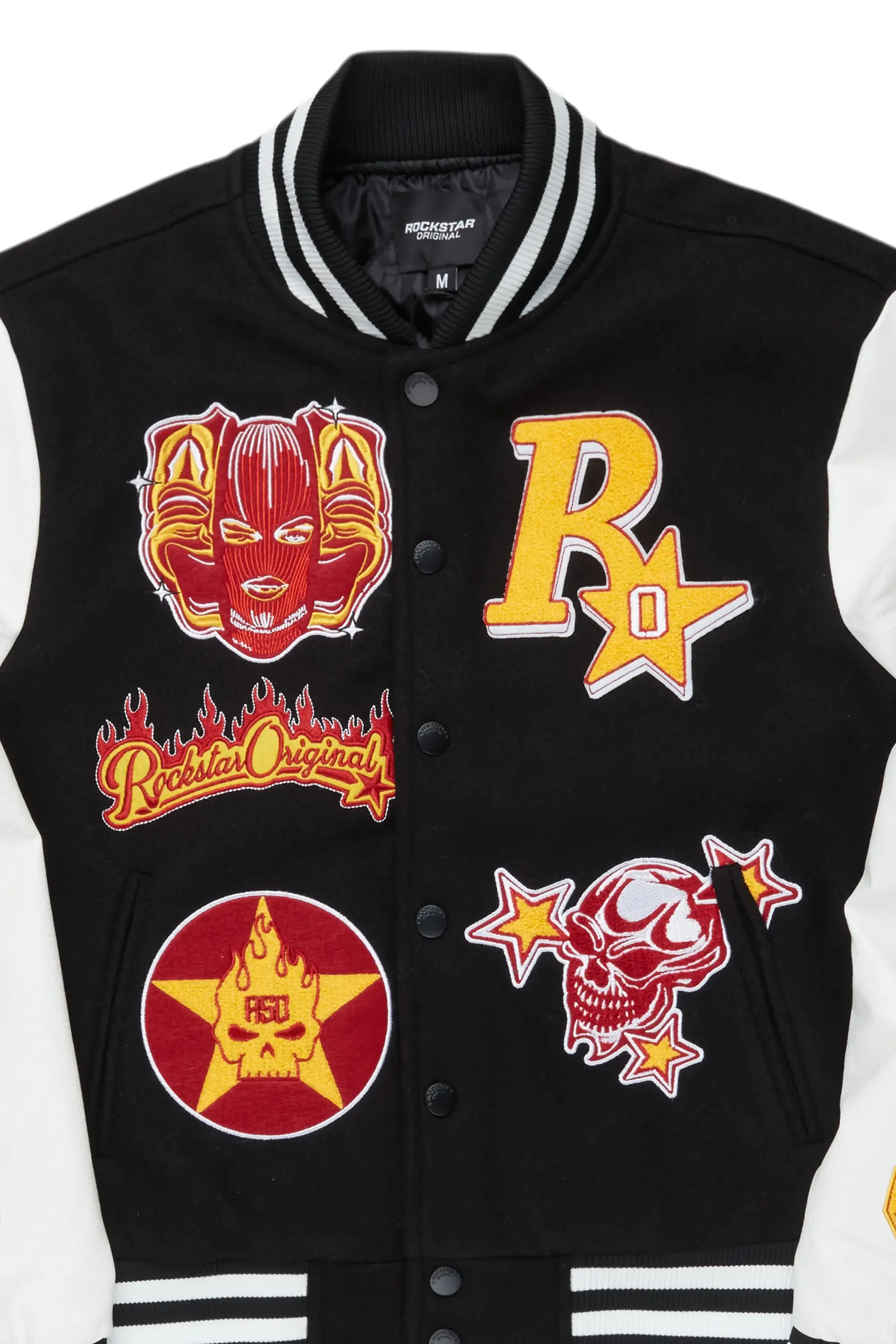 Fio Black/White Varsity Jacket sold by Rockstar Original product image thumbnail 3