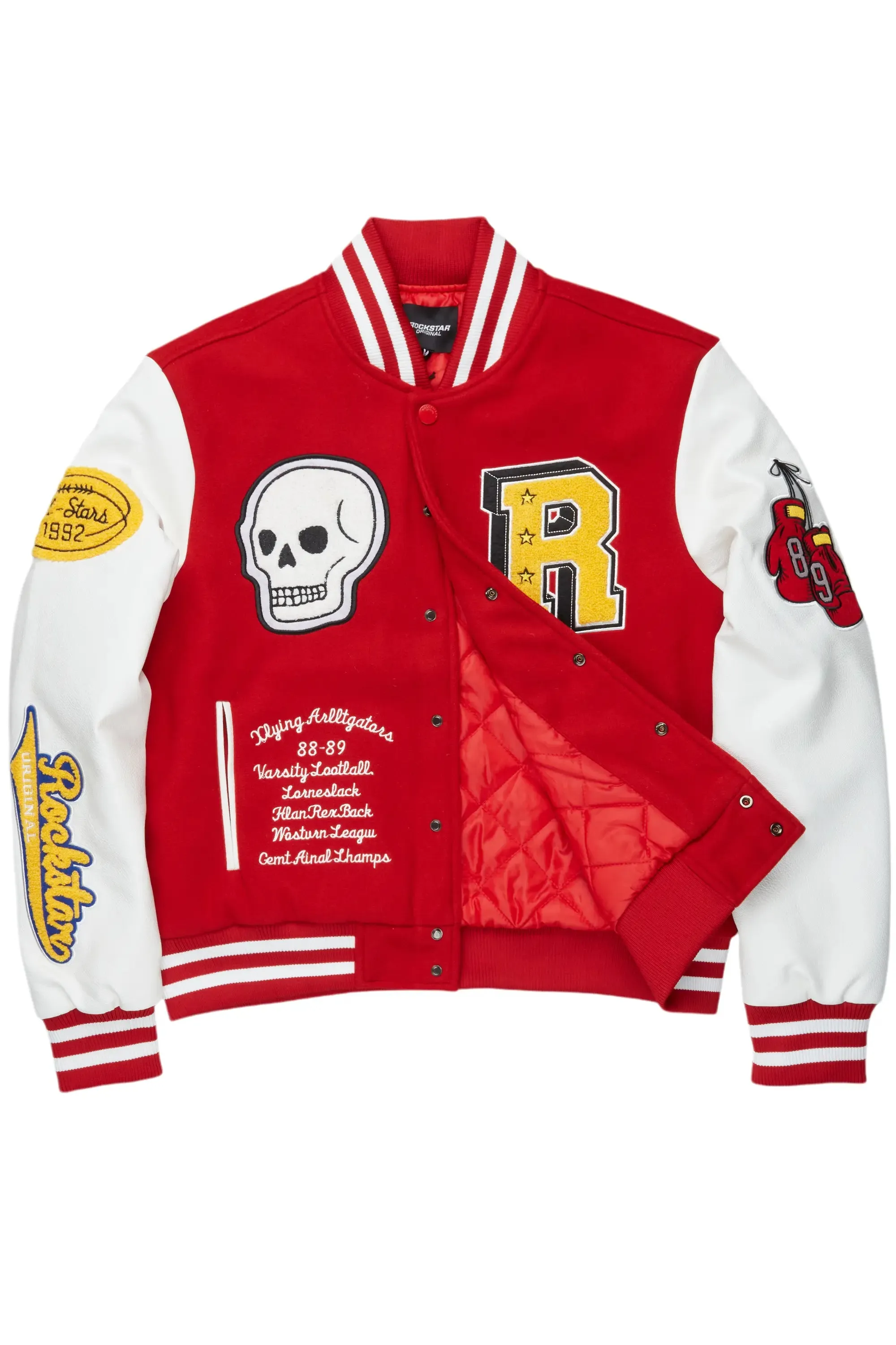 Eisen Red/White Varsity Jacket sold by Rockstar Original product image thumbnail 2