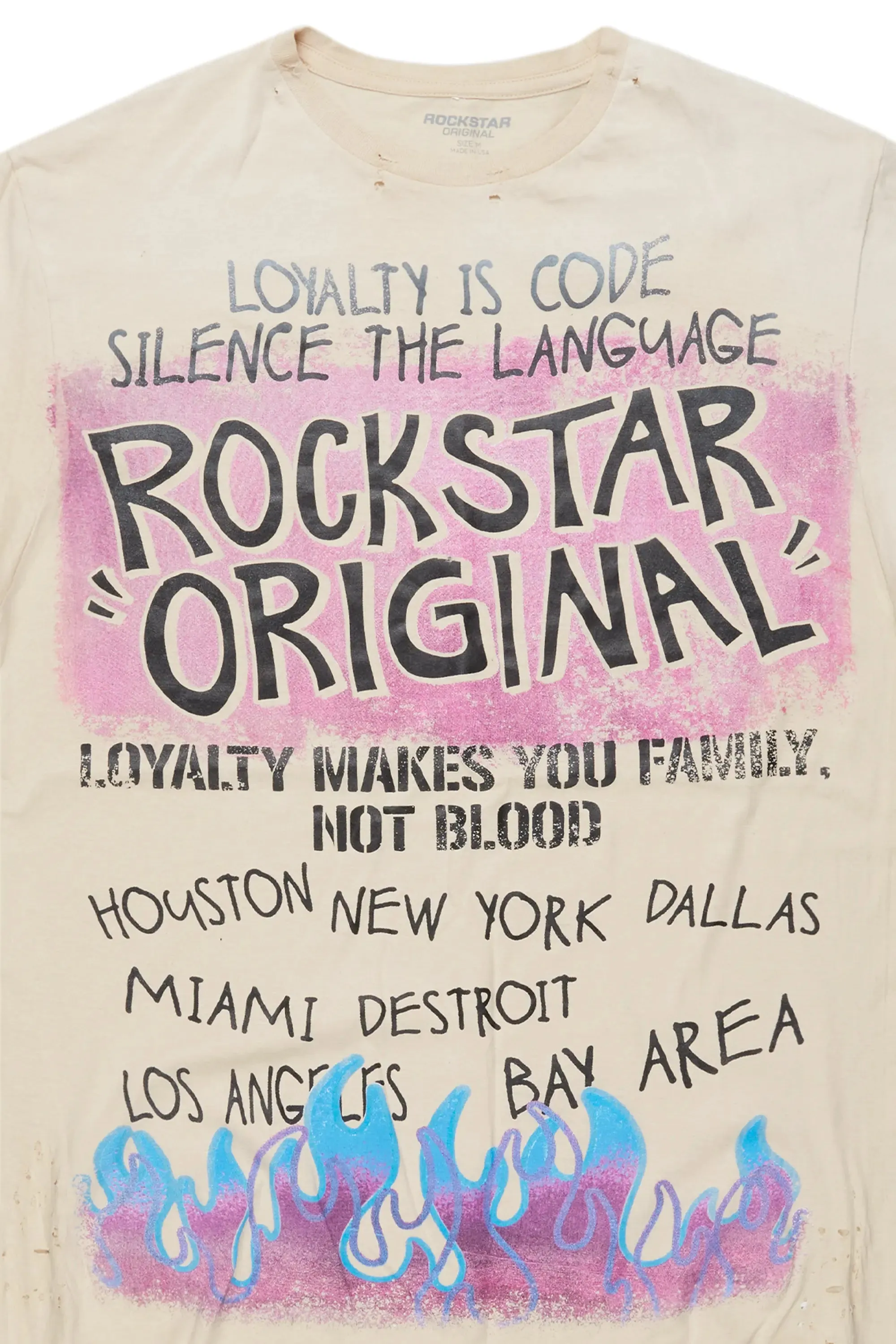 Beno Beige Oversized Graphic T-Shirt sold by Rockstar Original product image thumbnail 2