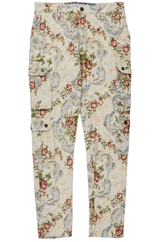Kader Beige Multi Tapestry Cargo Jean sold by Rockstar Original