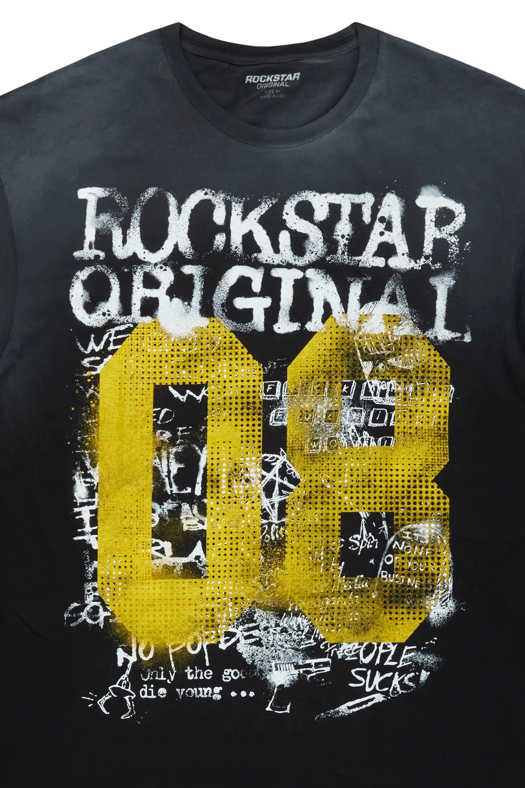 Aaliyah Black Oversized T-Shirt sold by Rockstar Original product image thumbnail 2