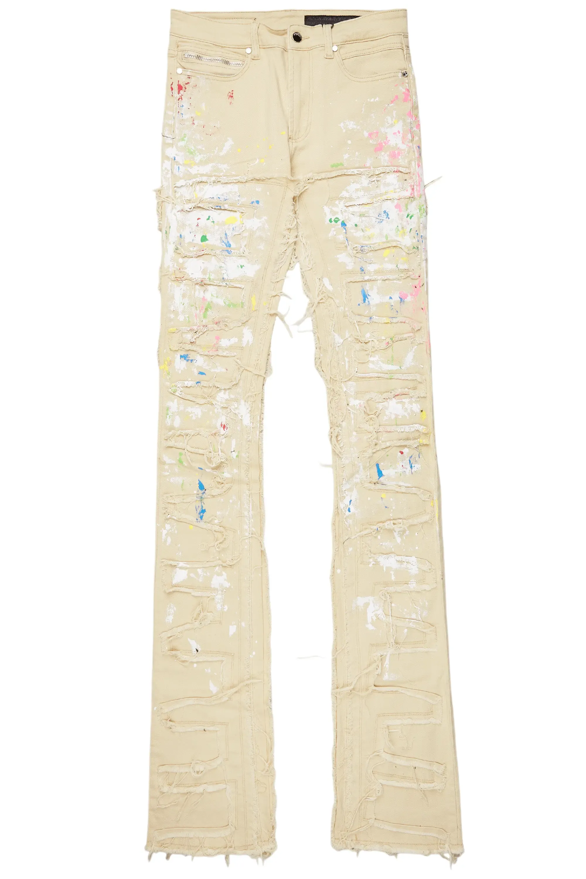 Fallon Beige Painter Super Stacked Flare Jean sold by Rockstar Original product image thumbnail 2