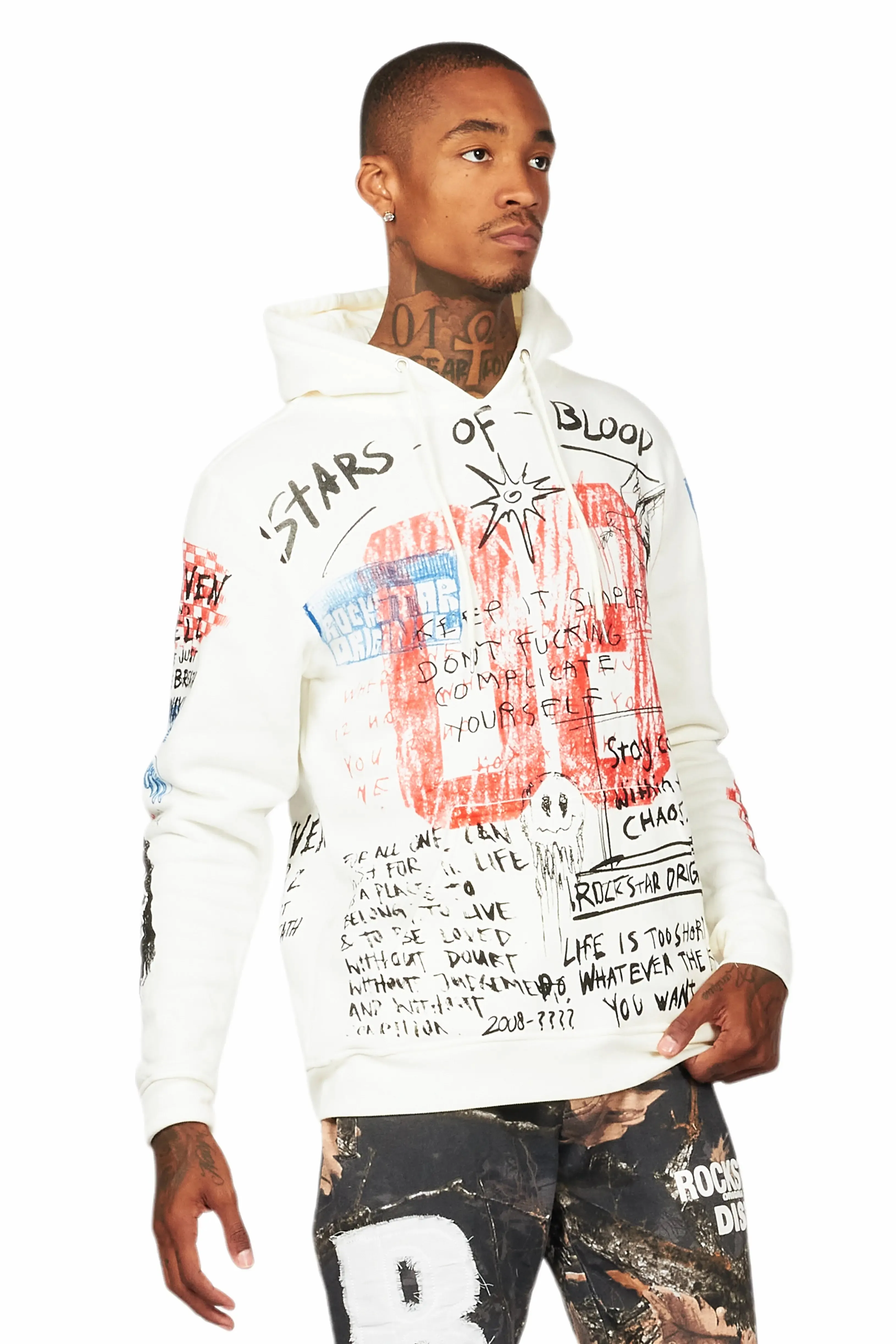 Gabin Beige Graphic Hoodie sold by Rockstar Original product image thumbnail 5