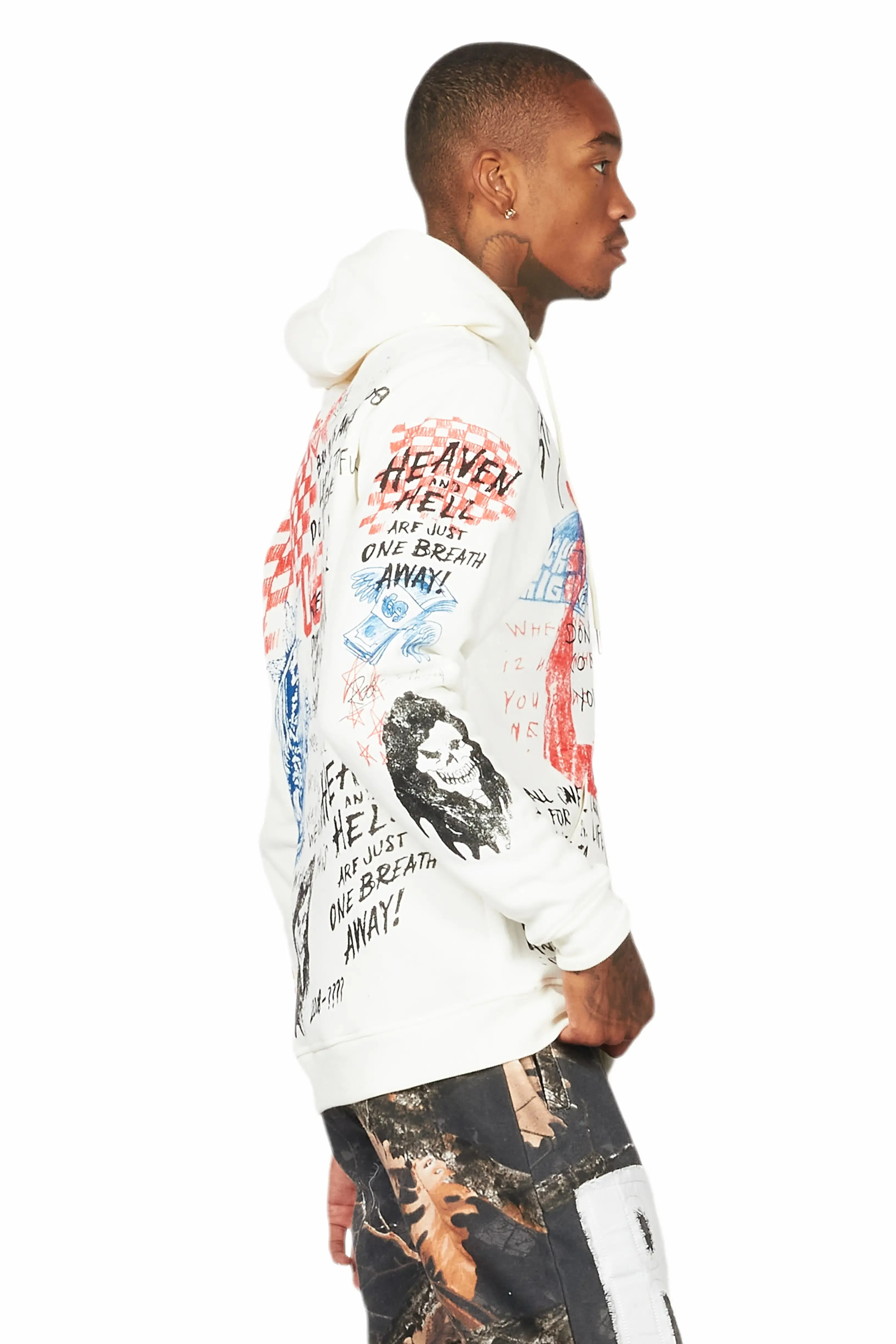 Gabin Beige Graphic Hoodie sold by Rockstar Original product image thumbnail 2