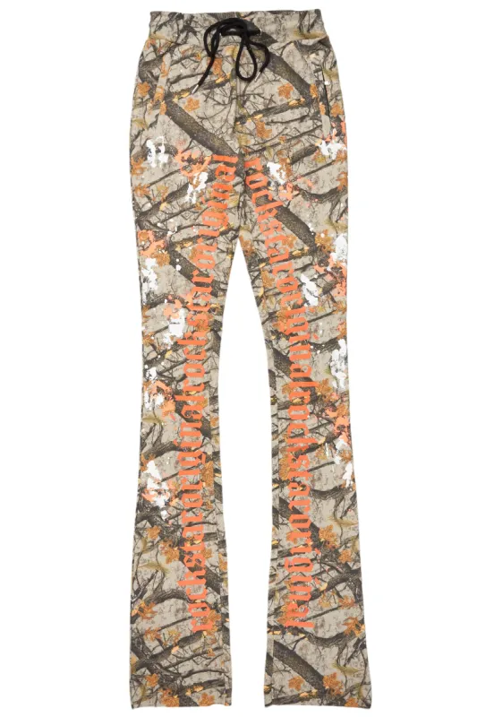 Adwin Painter Tree Camo Super Stacked Flare Pants sold by Rockstar Original
