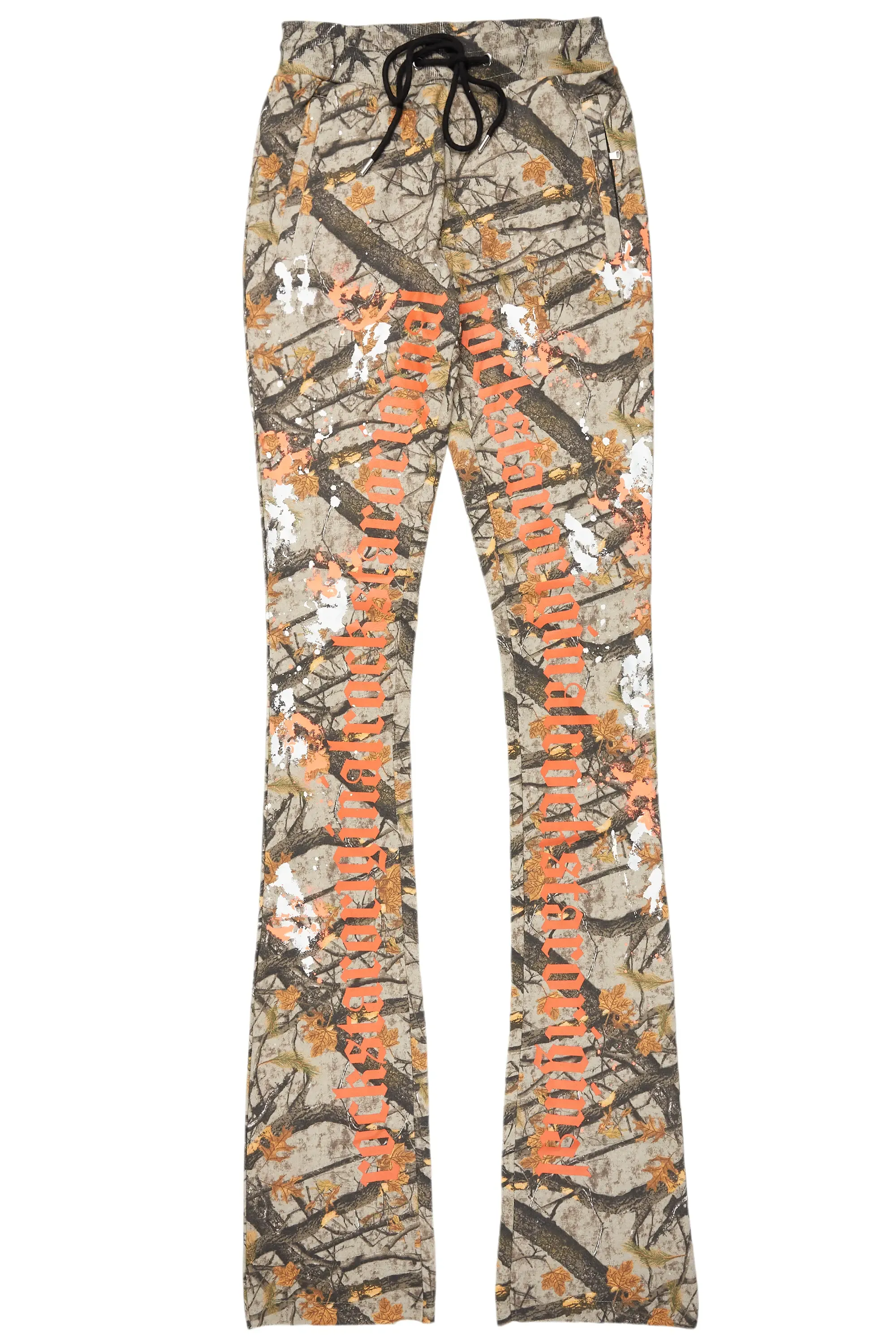 Adwin Painter Tree Camo Super Stacked Flare Pants sold by Rockstar Original