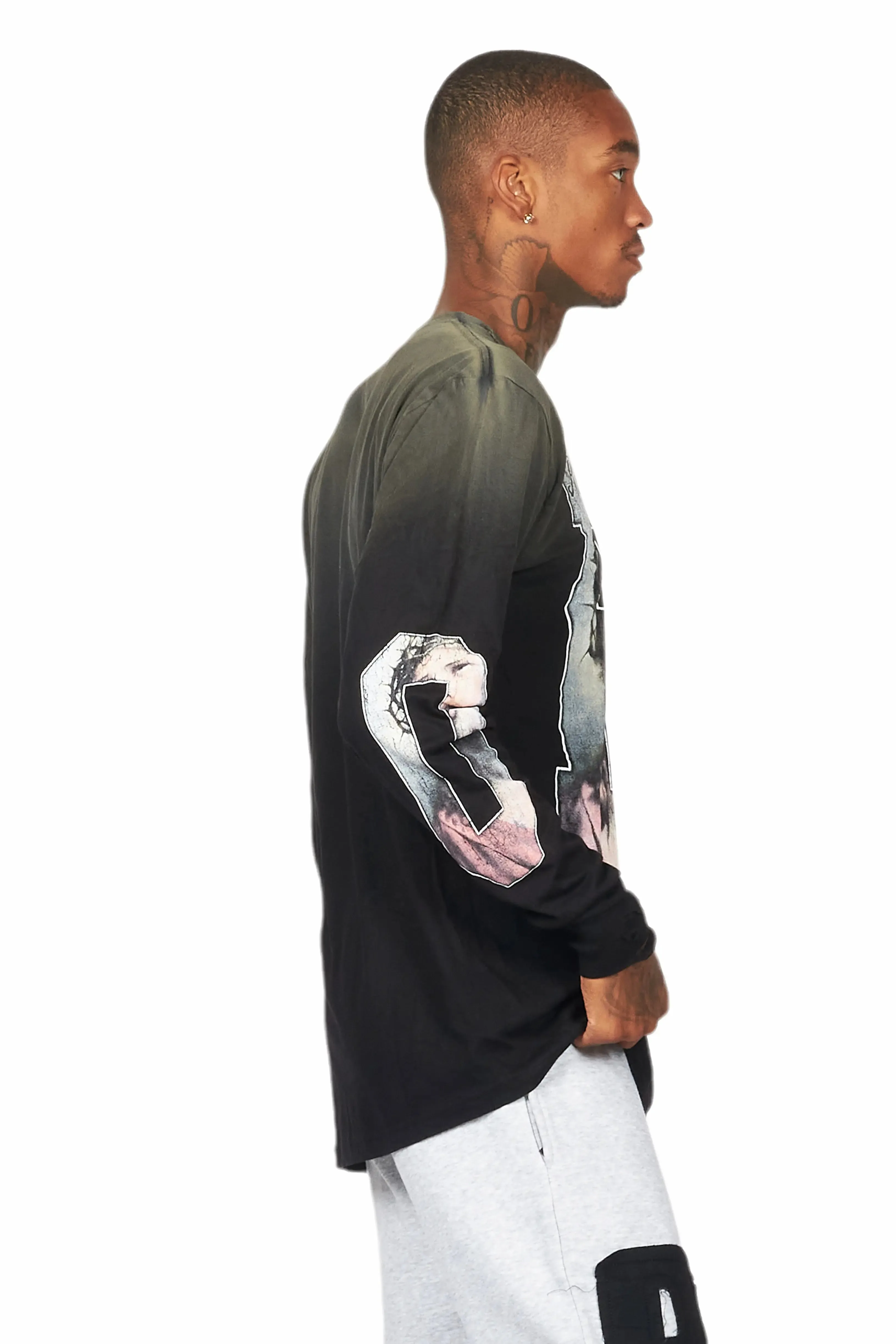 Lainer Black Long Sleeve Graphic T-Shirt sold by Rockstar Original product image thumbnail 2