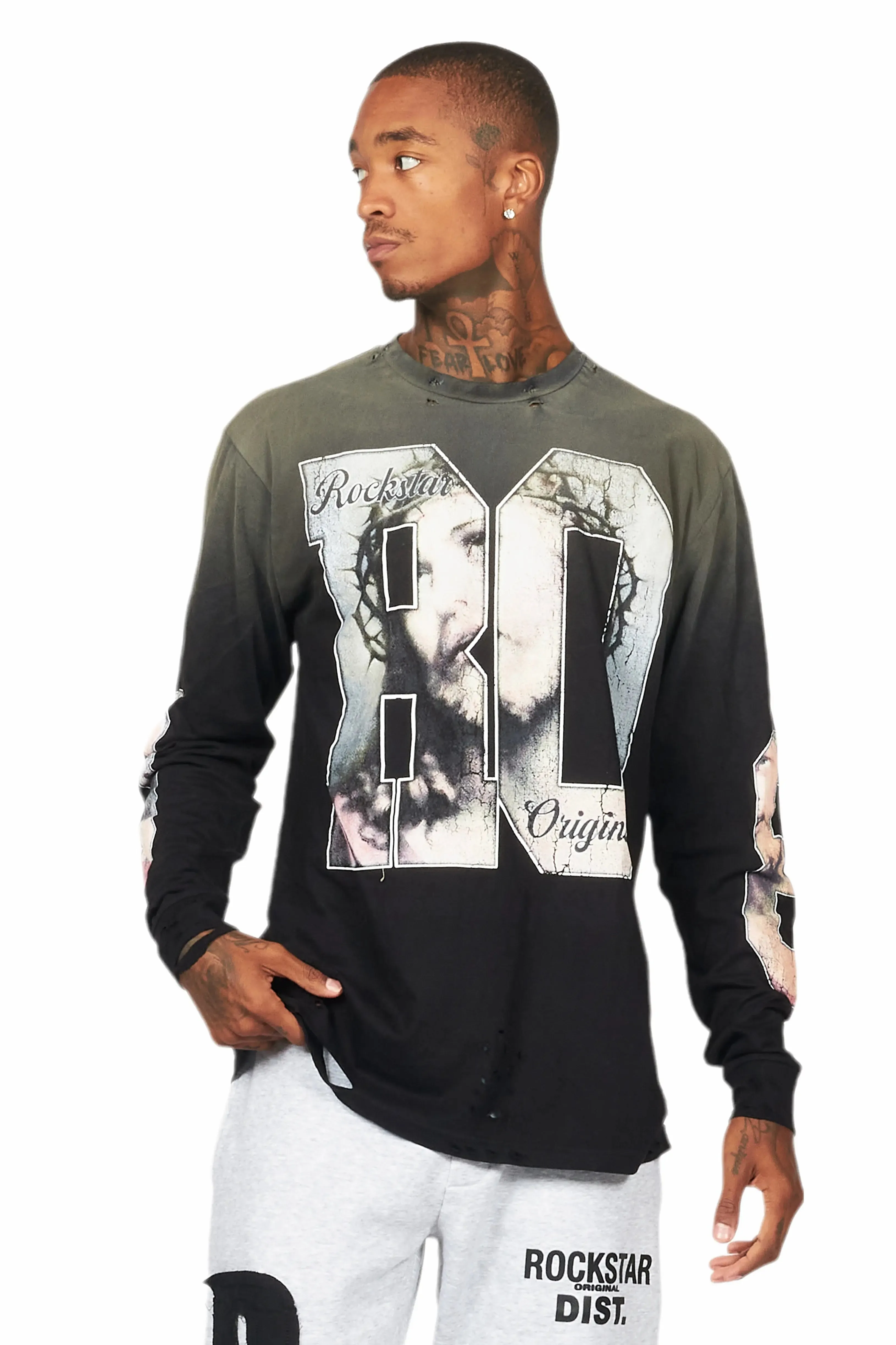Lainer Black Long Sleeve Graphic T-Shirt sold by Rockstar Original