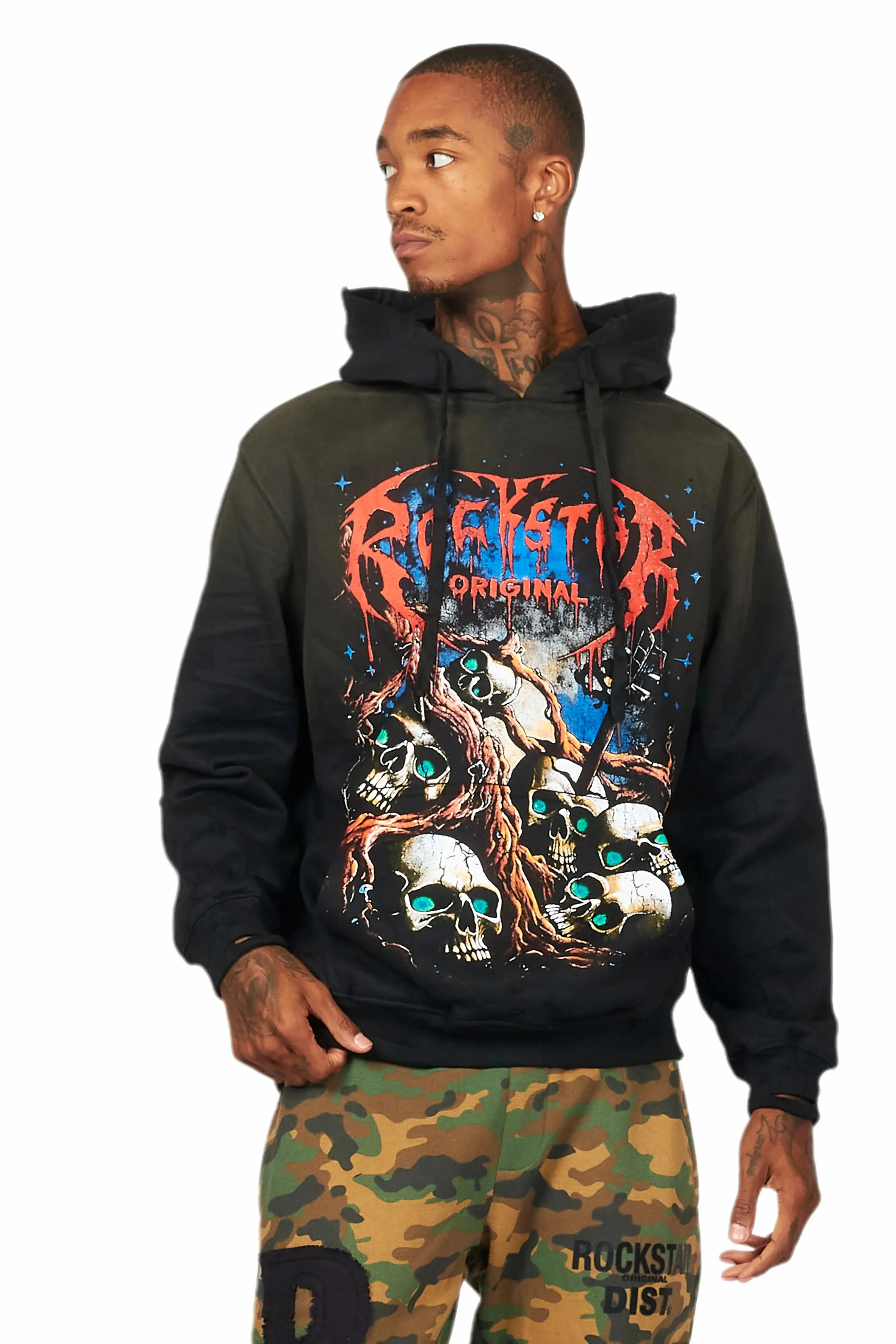 Cappy Black Graphic Distressed Hoodie sold by Rockstar Original