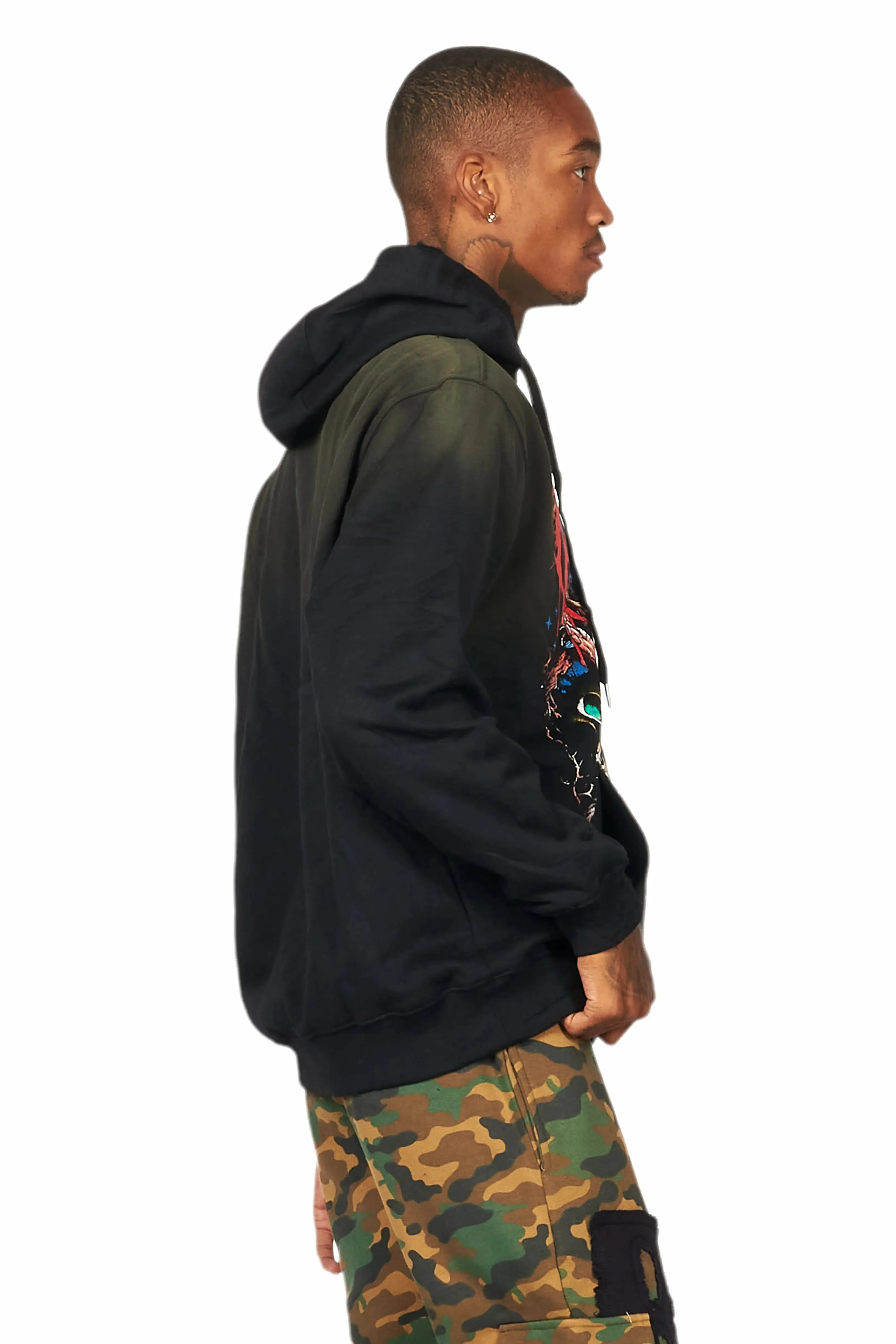 Cappy Black Graphic Distressed Hoodie sold by Rockstar Original product image thumbnail 2