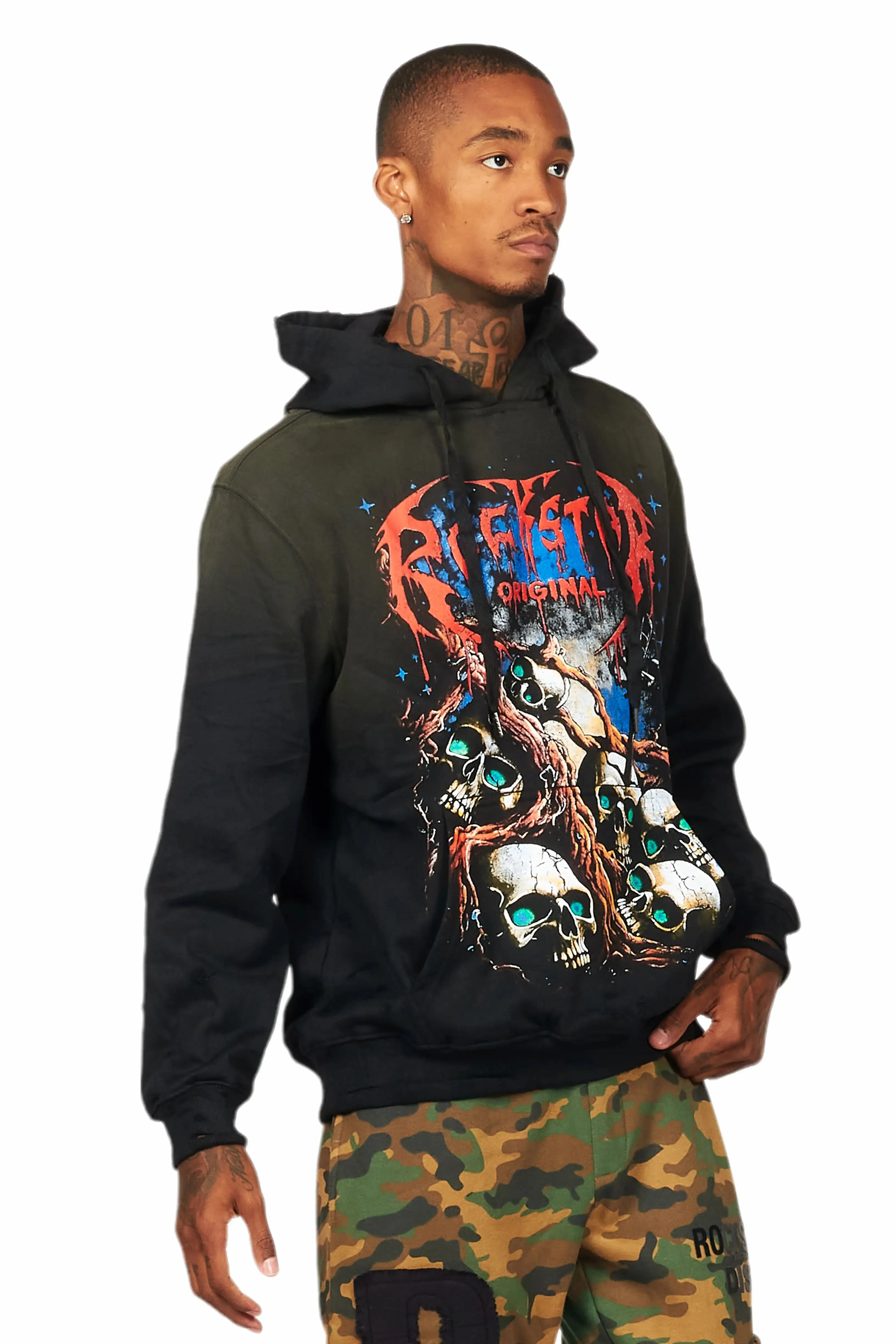 Cappy Black Graphic Distressed Hoodie sold by Rockstar Original product image thumbnail 5