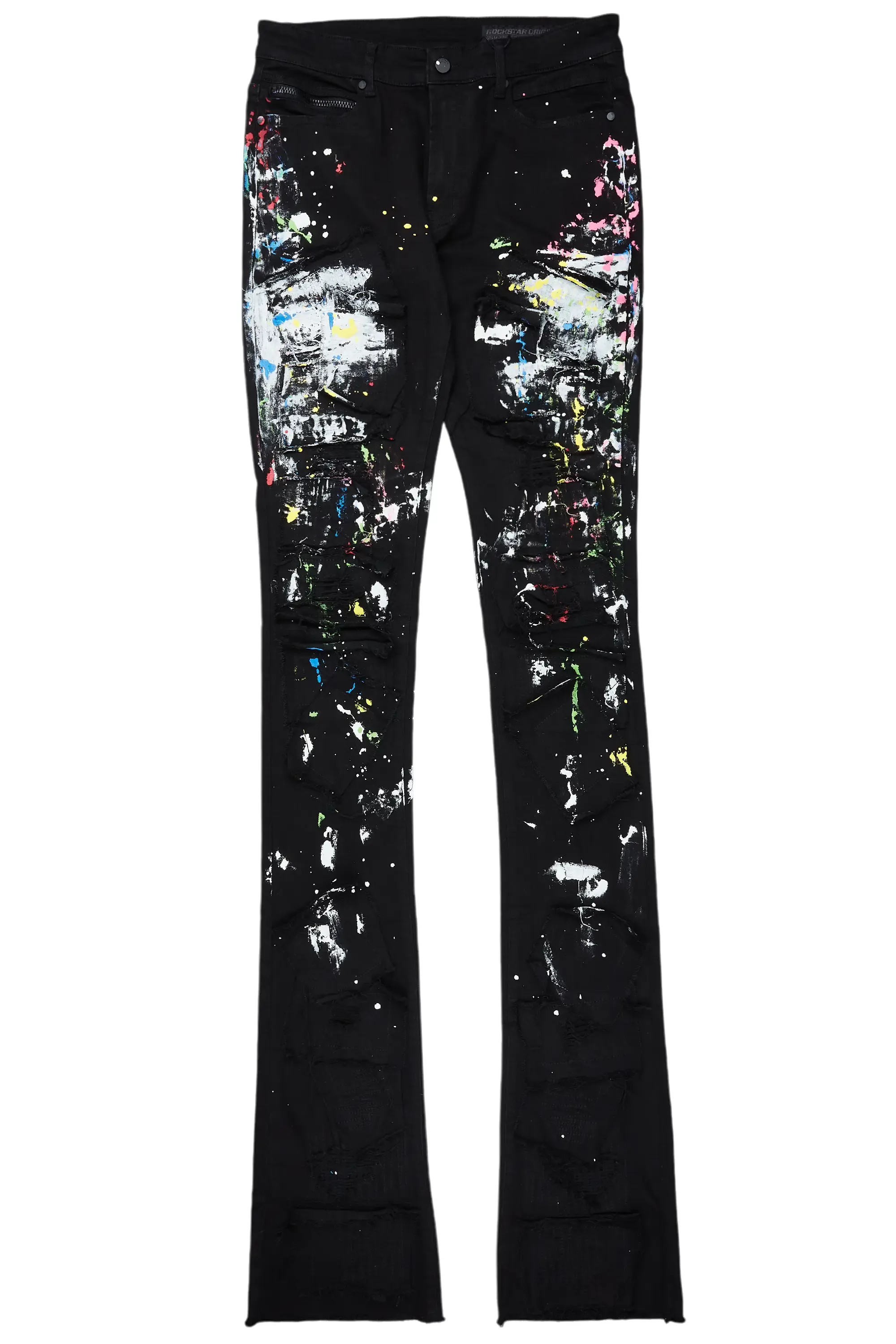 Dallon Black Painter Super Stacked Flare Jean sold by Rockstar Original product image thumbnail 2