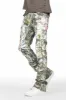 Callias Green Camo Painter Stacked Flare Jean sold by Rockstar Original
