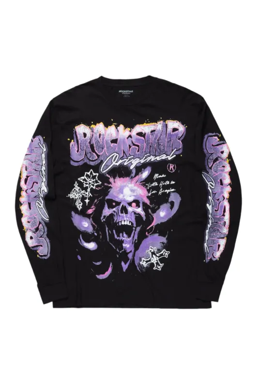 Yamal Black Long Sleeve Graphic T-Shirt sold by Rockstar Original