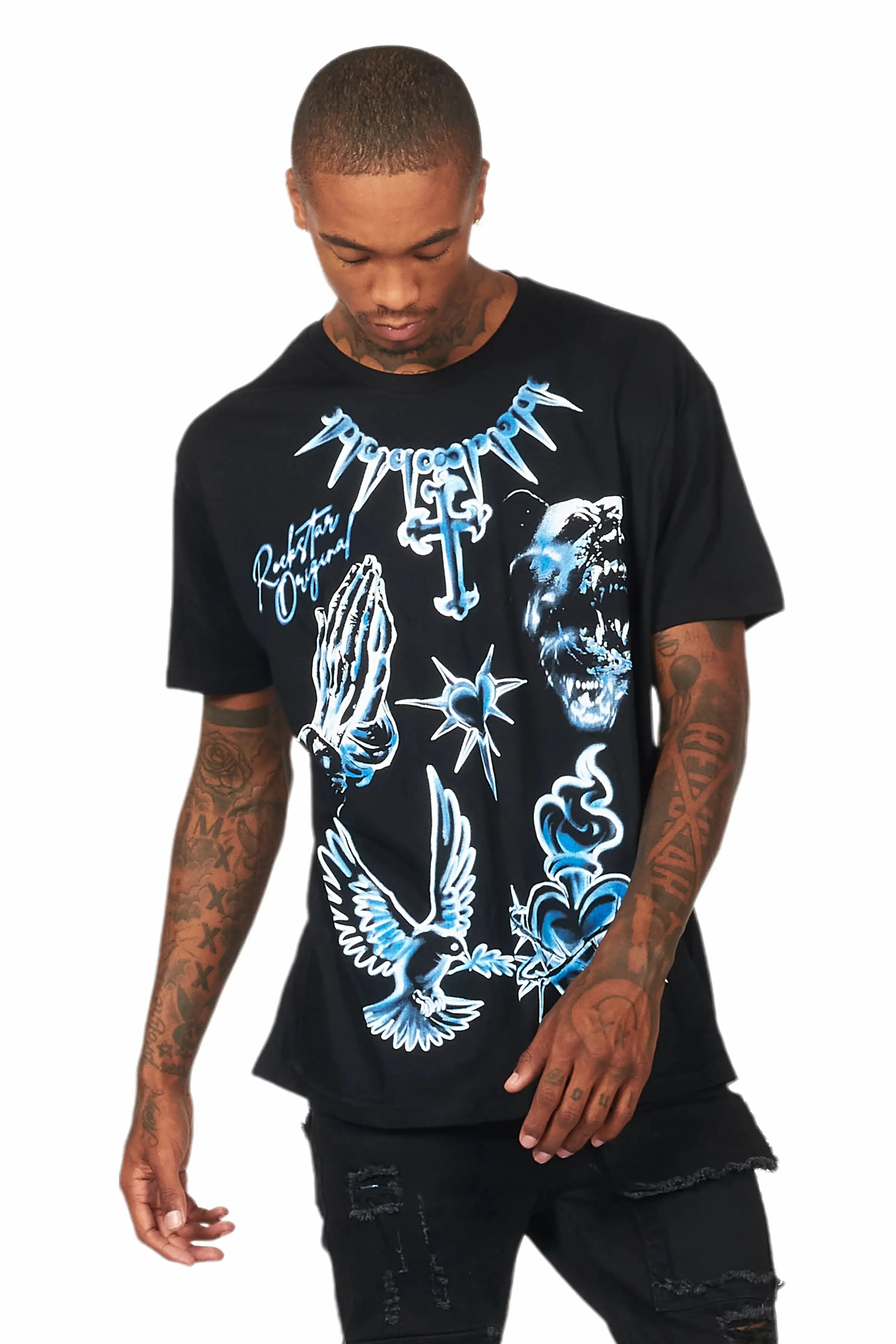 Valar Black Graphic Oversized T-Shirt sold by Rockstar Original product image thumbnail 3