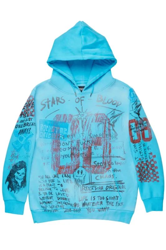 Gabin Blue Graphic Hoodie sold by Rockstar Original