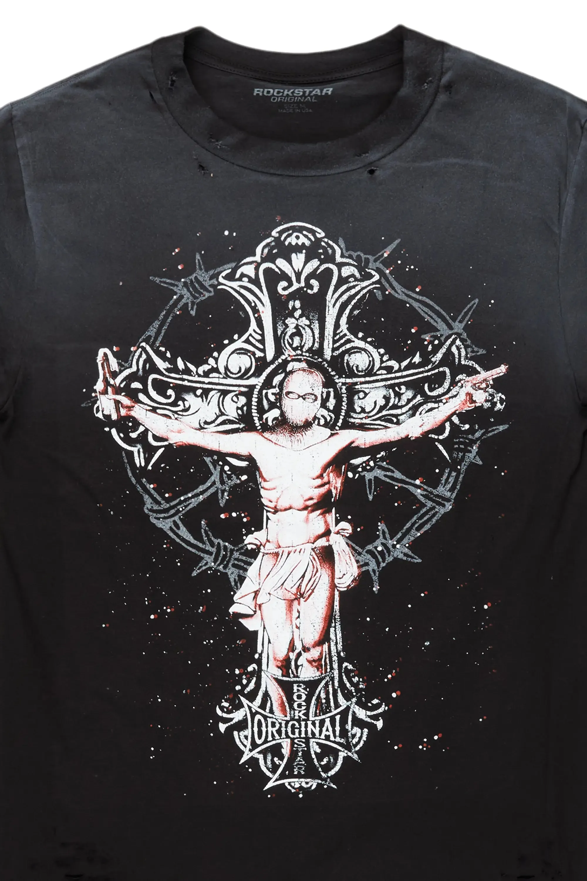 Ojas Black Graphic Oversized T-Shirt sold by Rockstar Original product image thumbnail 2