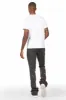 Uko Vintage Grey Patchwork Stacked Flare Track Pant sold by Rockstar Original
