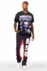 Uko Purple Patchwork Stacked Flare Track Pant sold by Rockstar Original