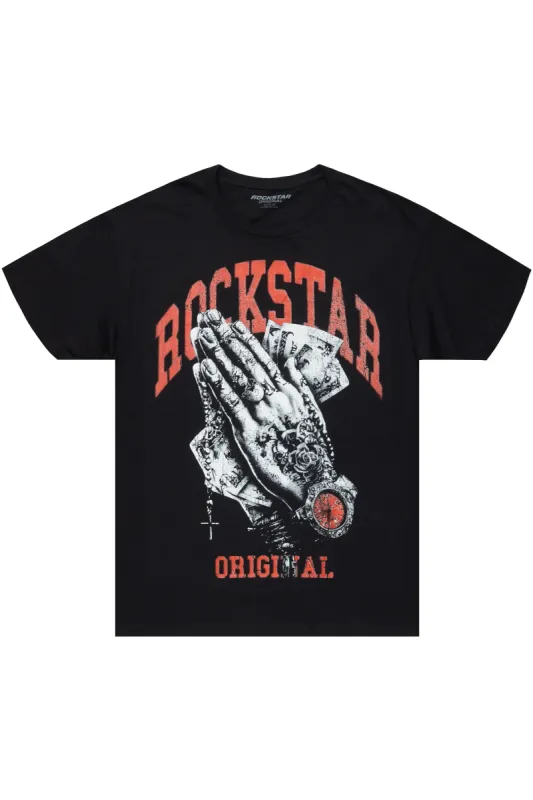 Zamir Black Graphic Oversized T-Shirt sold by Rockstar Original