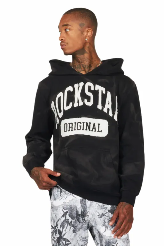 Member Black Patchwork Graphic Hoodie sold by Rockstar Original