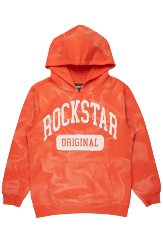 Member Orange Patchwork Graphic Hoodie sold by Rockstar Original