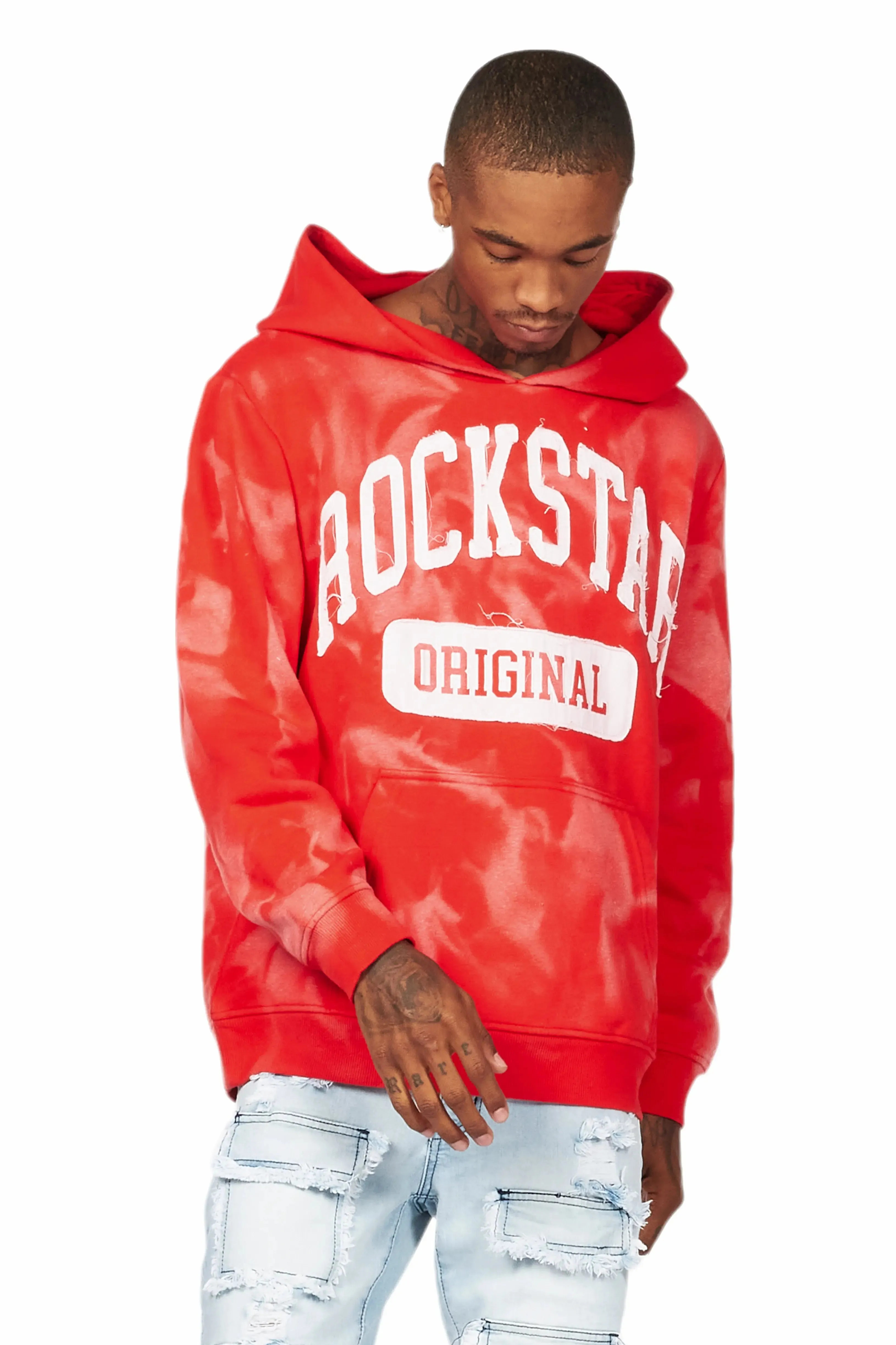 Member Red Patchwork Graphic Hoodie sold by Rockstar Original product image thumbnail 3