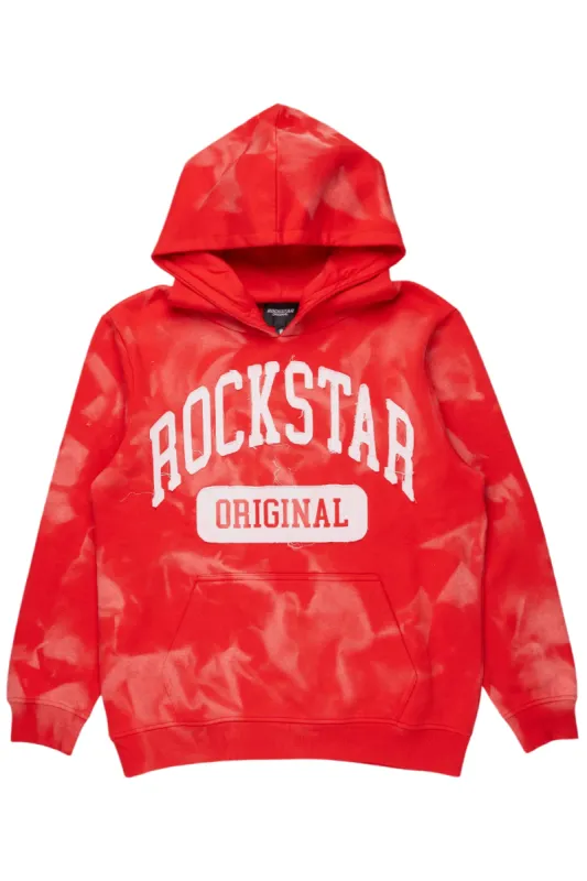 Member Red Patchwork Graphic Hoodie sold by Rockstar Original