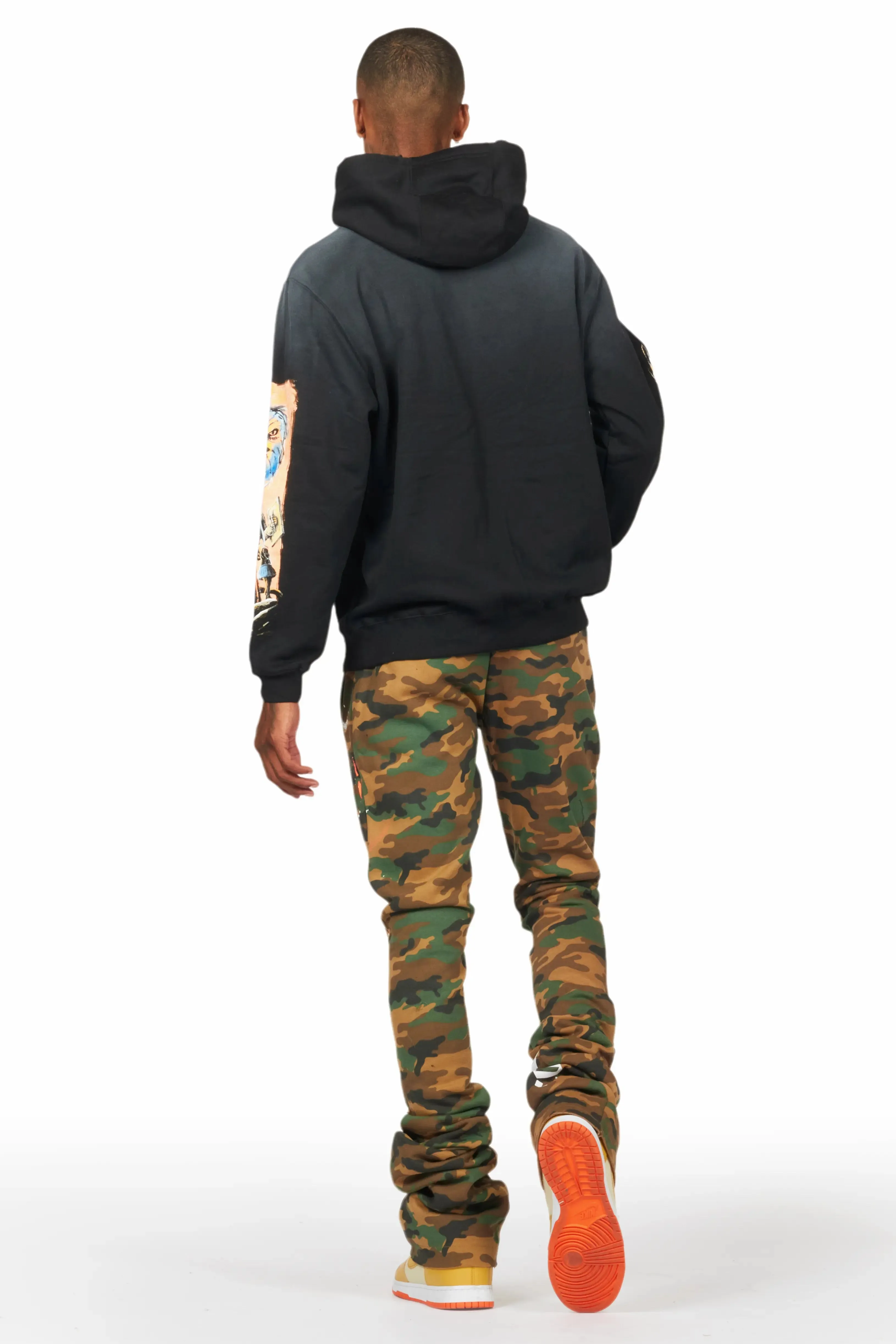Ferris Black Graphic Distressed Hoodie sold by Rockstar Original product image thumbnail 4