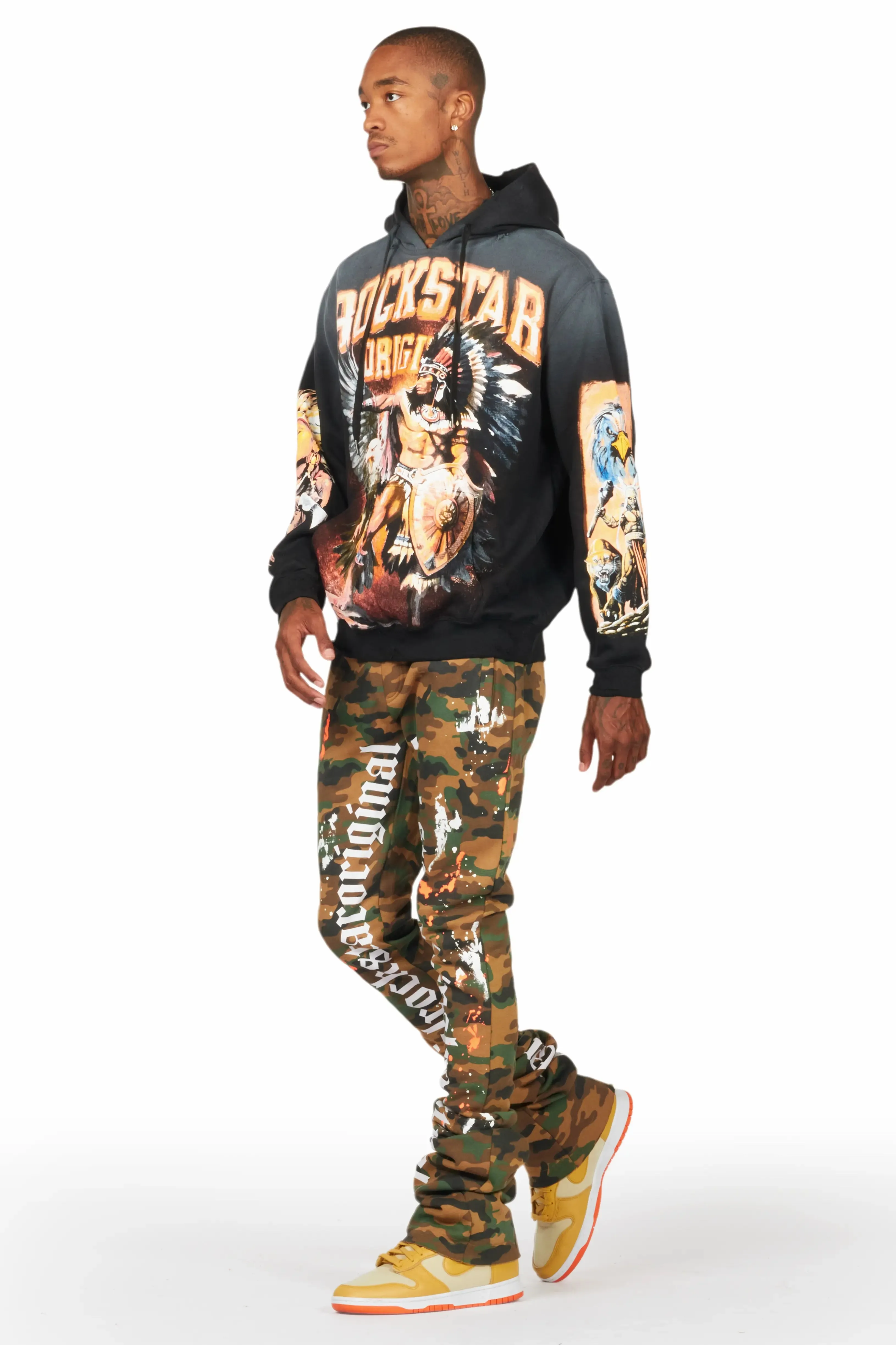 Ferris Black Graphic Distressed Hoodie sold by Rockstar Original product image thumbnail 5