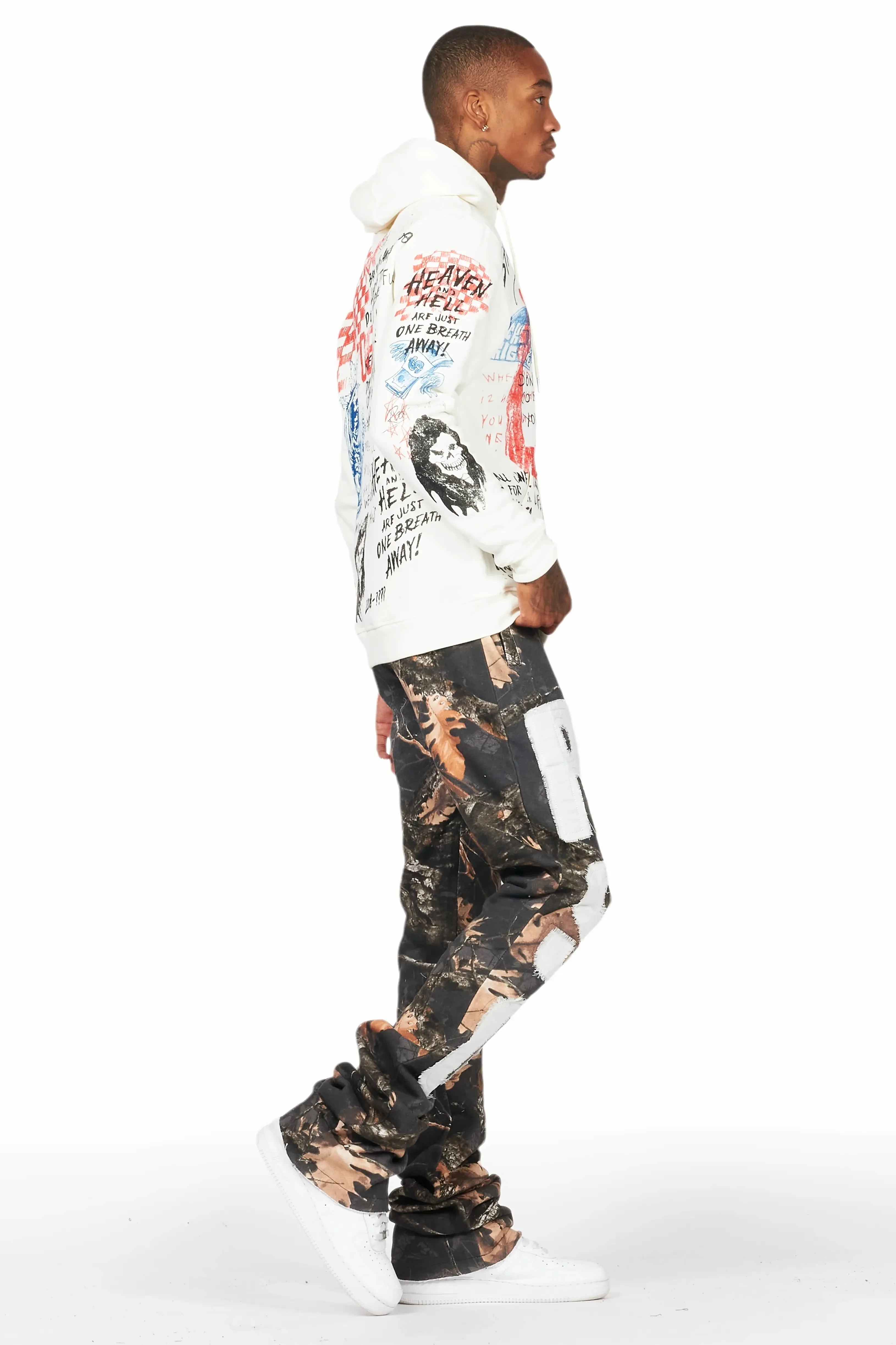 Bansi Black Tree Camo Super Stacked Trackpant sold by Rockstar Original product image thumbnail 3