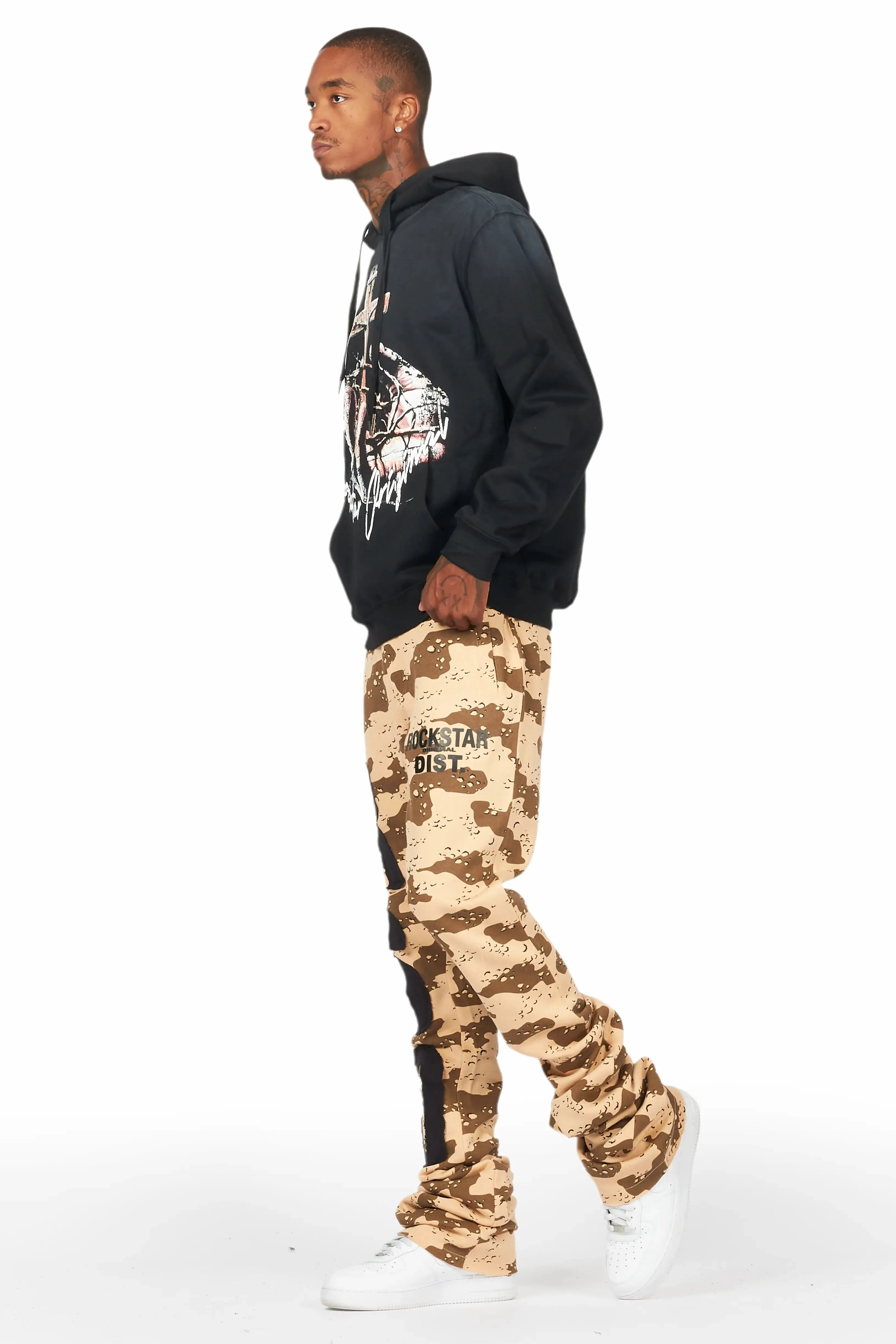 Bansi Desert Camo Super Stacked Trackpant sold by Rockstar Original product image thumbnail 5