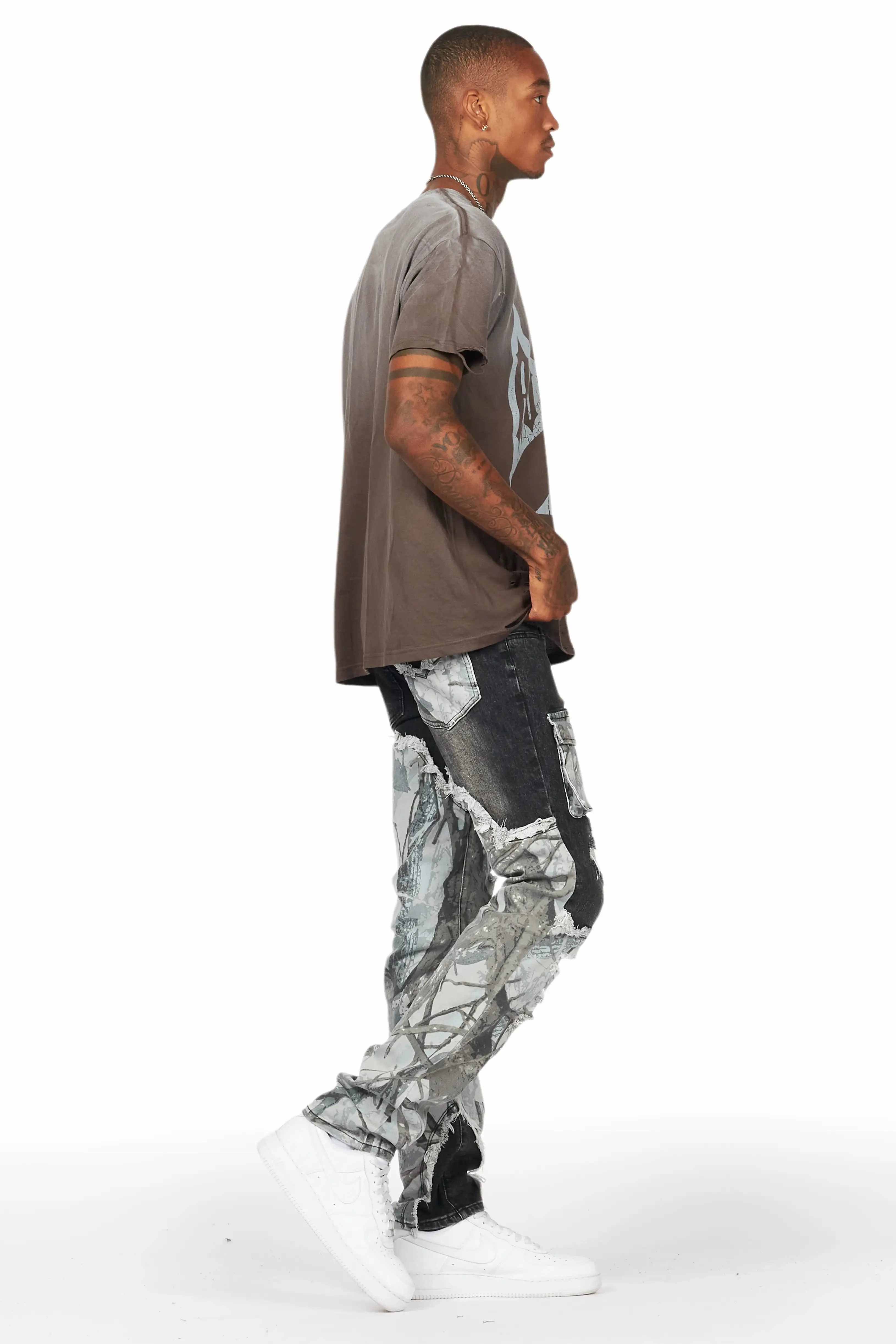 Hanse Dark Grey Slim Fit Cargo Jean sold by Rockstar Original product image thumbnail 3