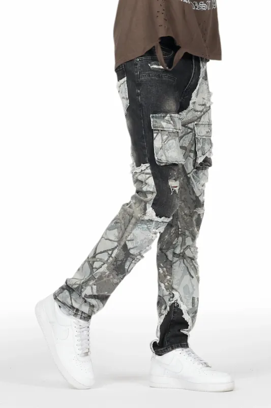 Hanse Dark Grey Slim Fit Cargo Jean sold by Rockstar Original