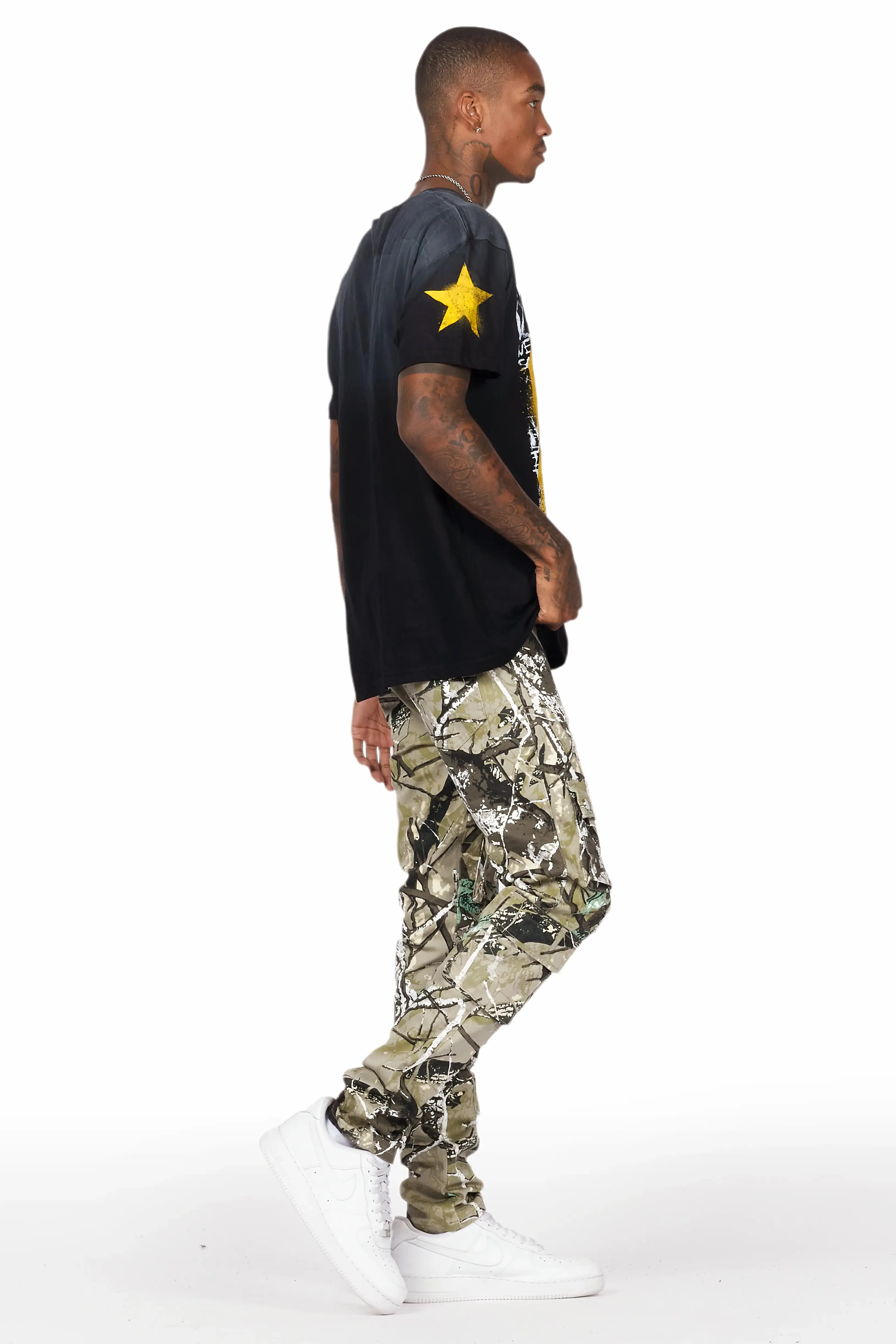 Adril Tree Camo Skinny Fit Cargo Jean sold by Rockstar Original product image thumbnail 3