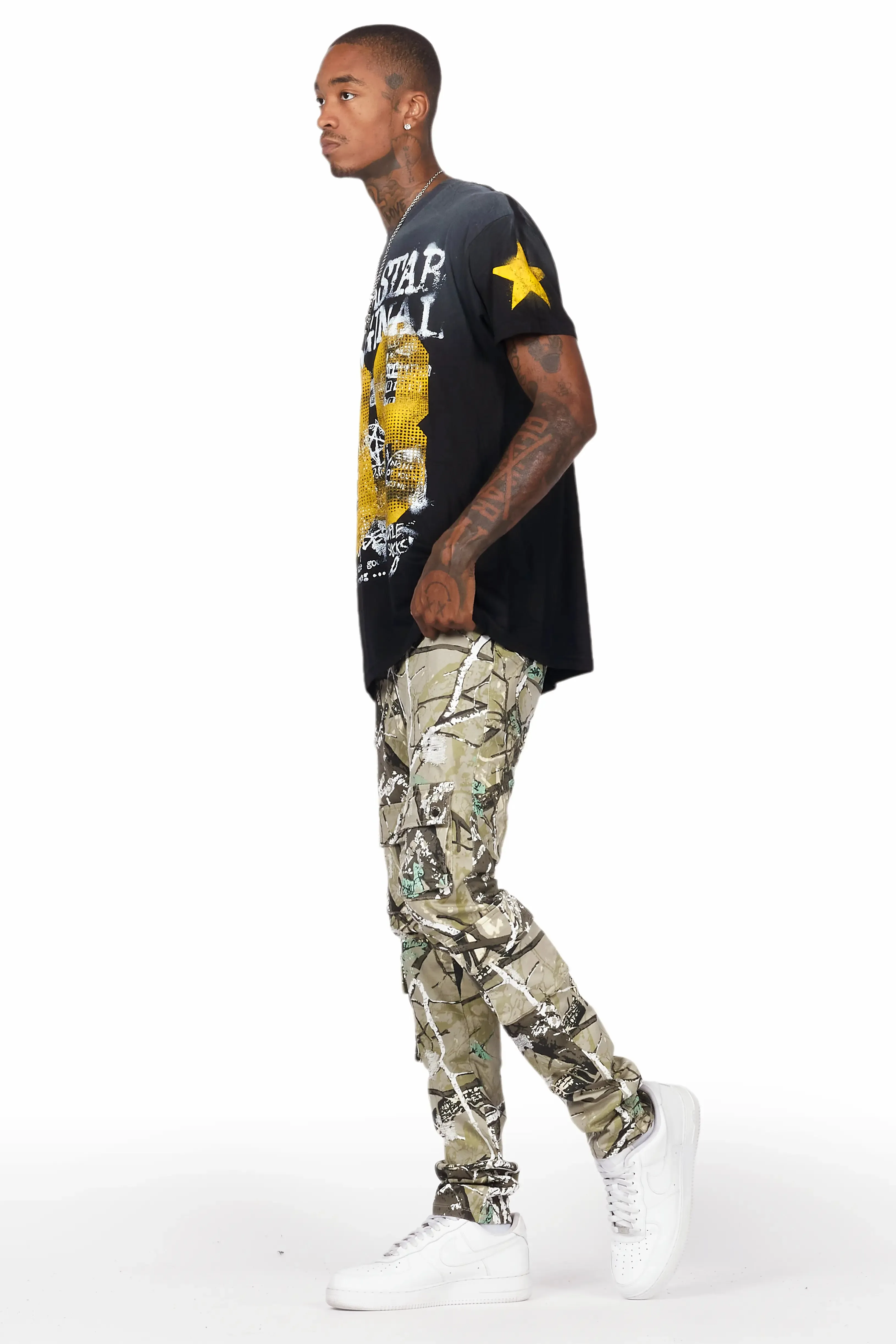 Adril Tree Camo Skinny Fit Cargo Jean sold by Rockstar Original product image thumbnail 5