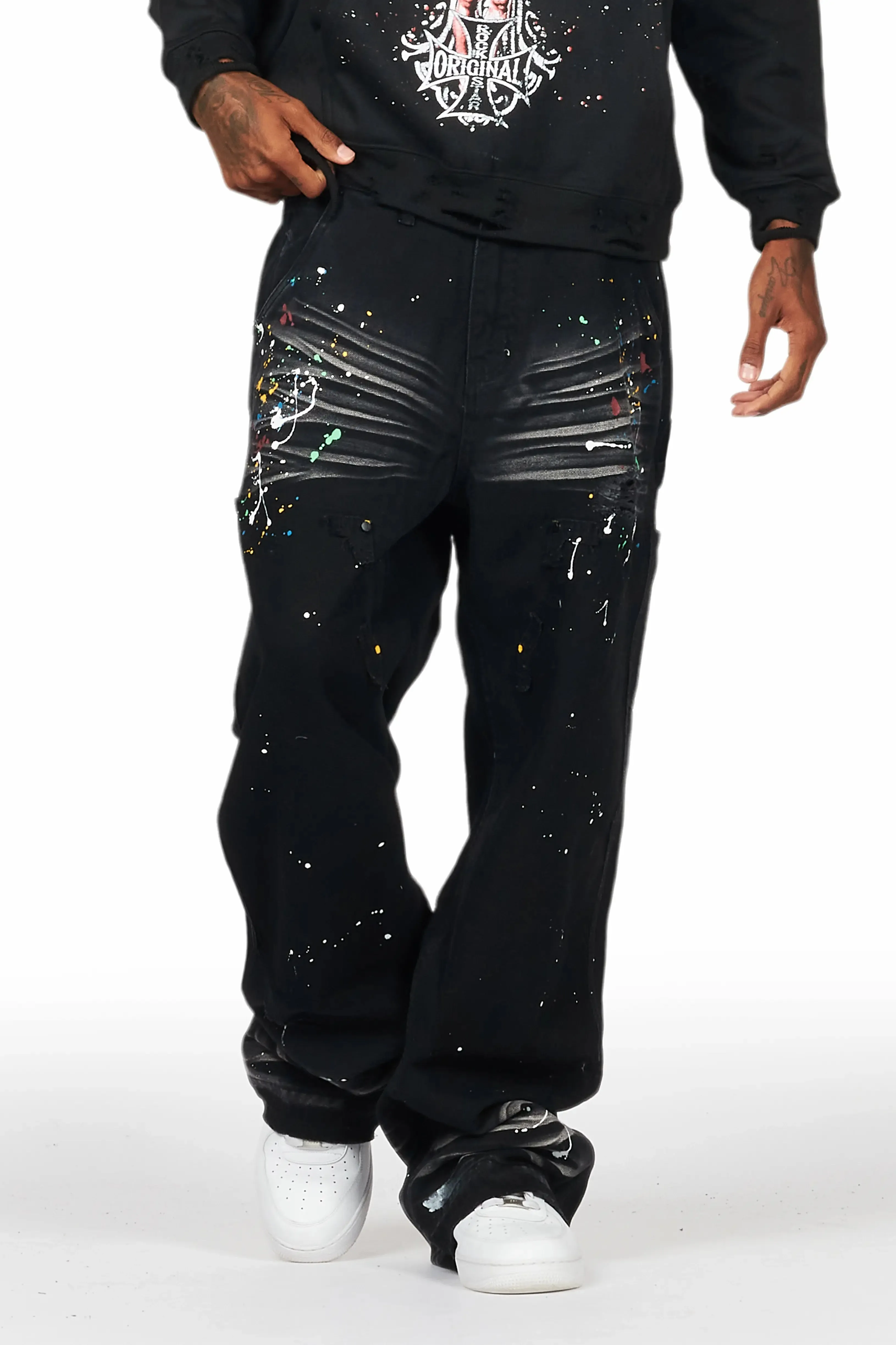 Naveen Black Baggy Fit Jean sold by Rockstar Original