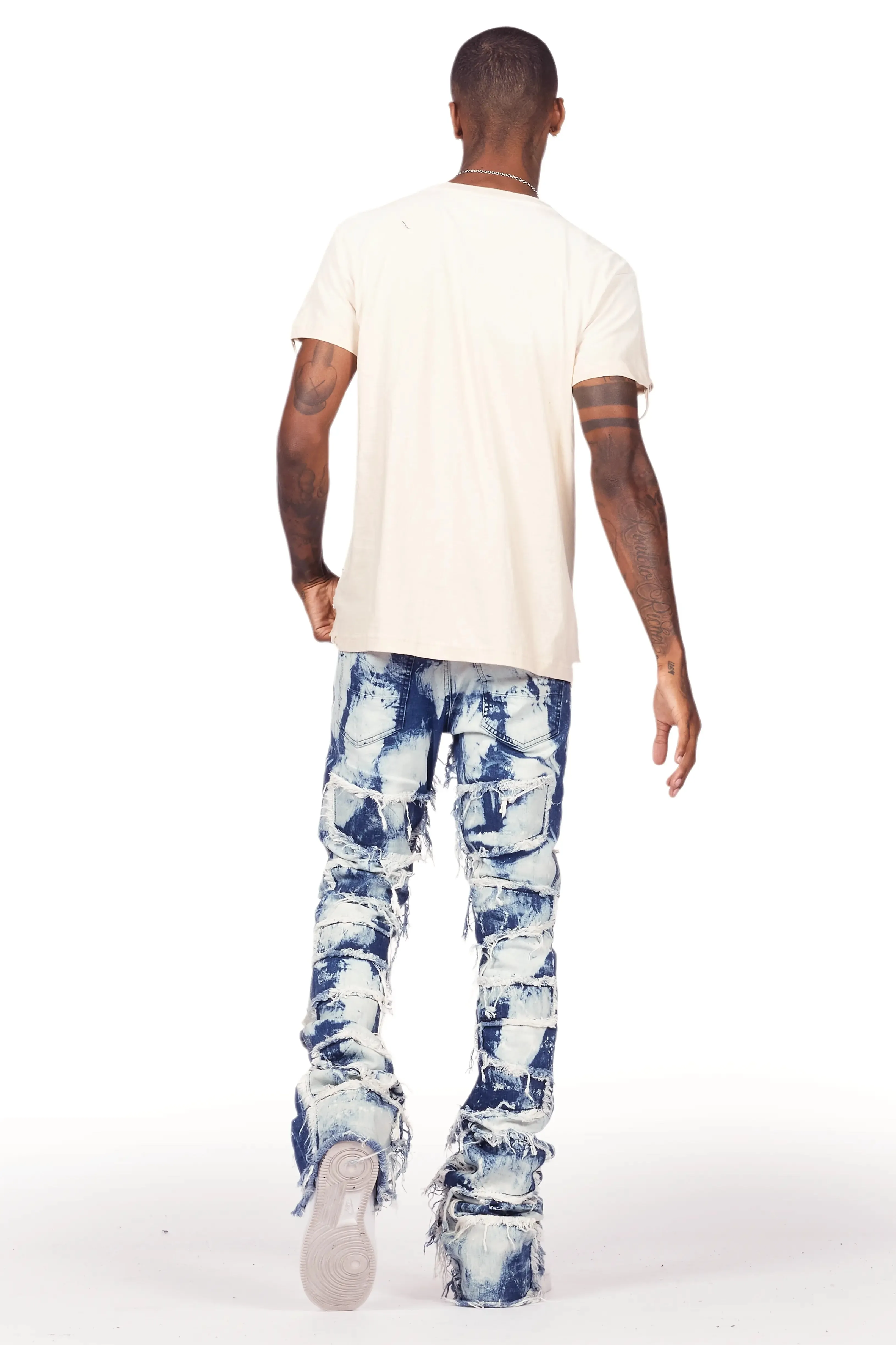 Hallia Blue Stacked Flare Jean sold by Rockstar Original product image thumbnail 4