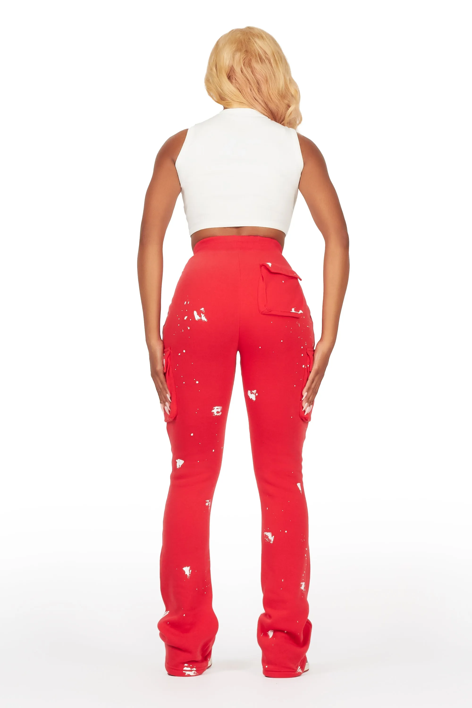 Antonia Red Cargo Stacked Track Pant sold by Rockstar Original product image thumbnail 5