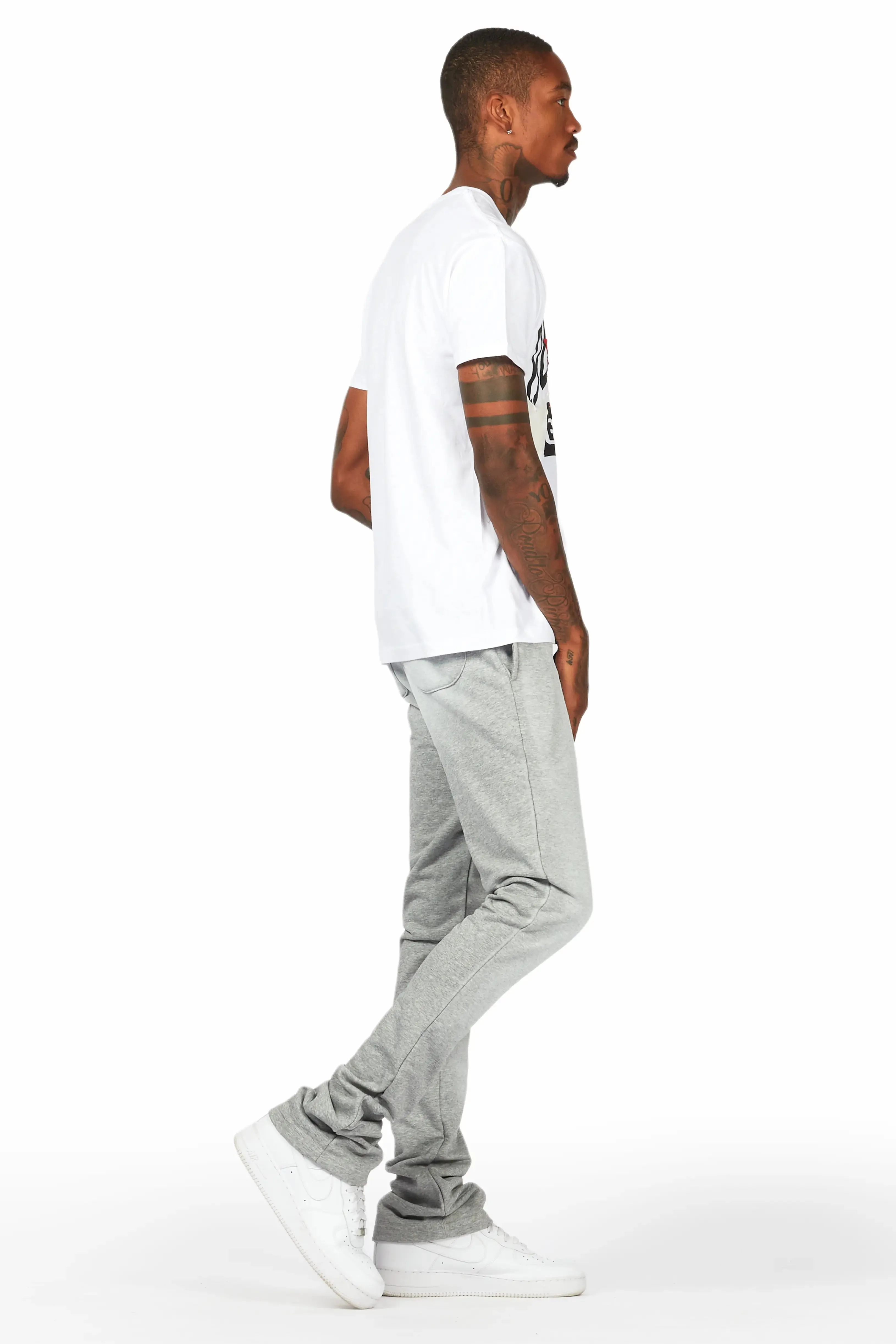 Mallor White/Grey T-Shirt/Stacked Track Set sold by Rockstar Original product image thumbnail 3