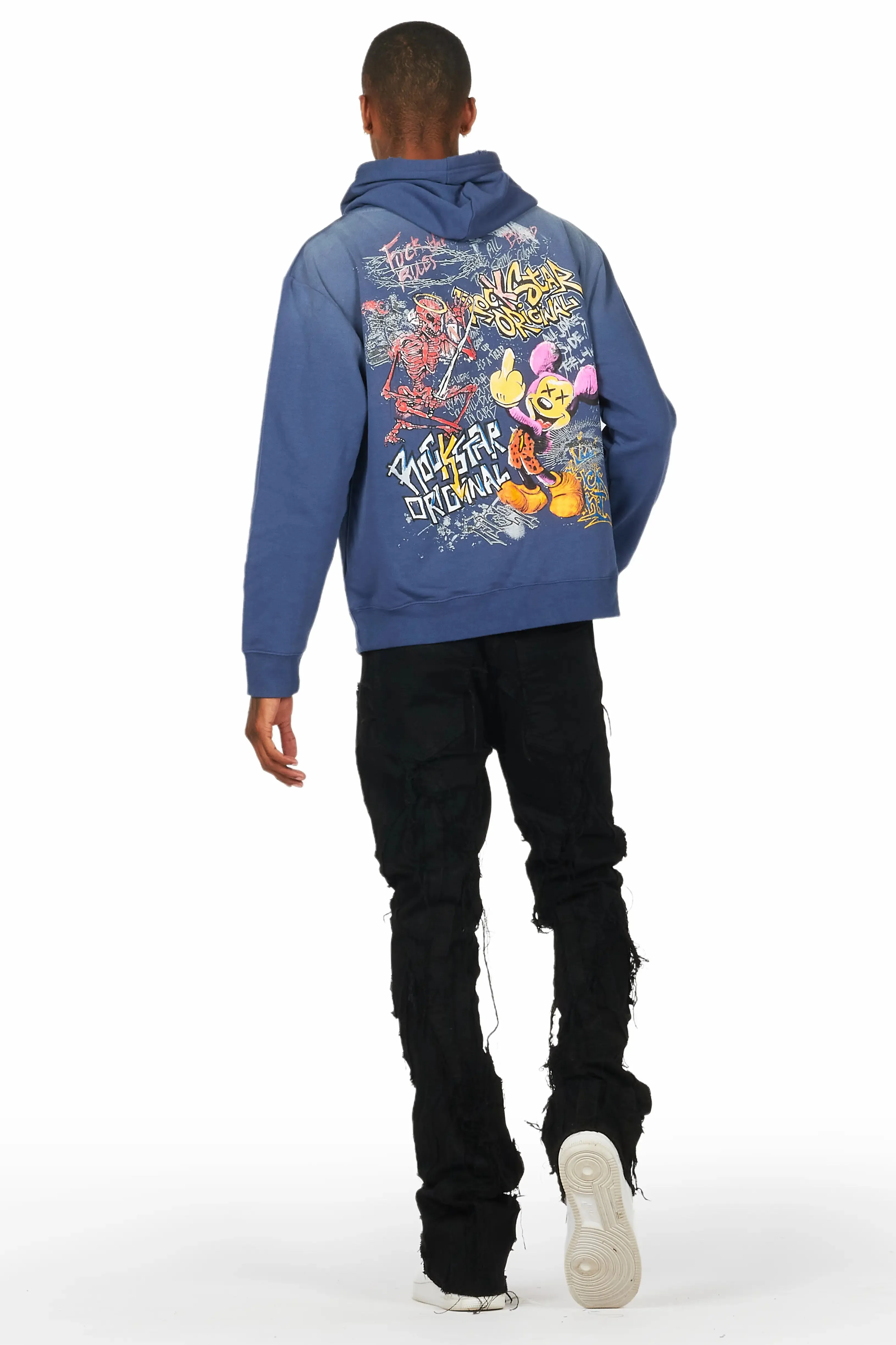 Gennaro Black Stacked Flare Jean sold by Rockstar Original product image thumbnail 5