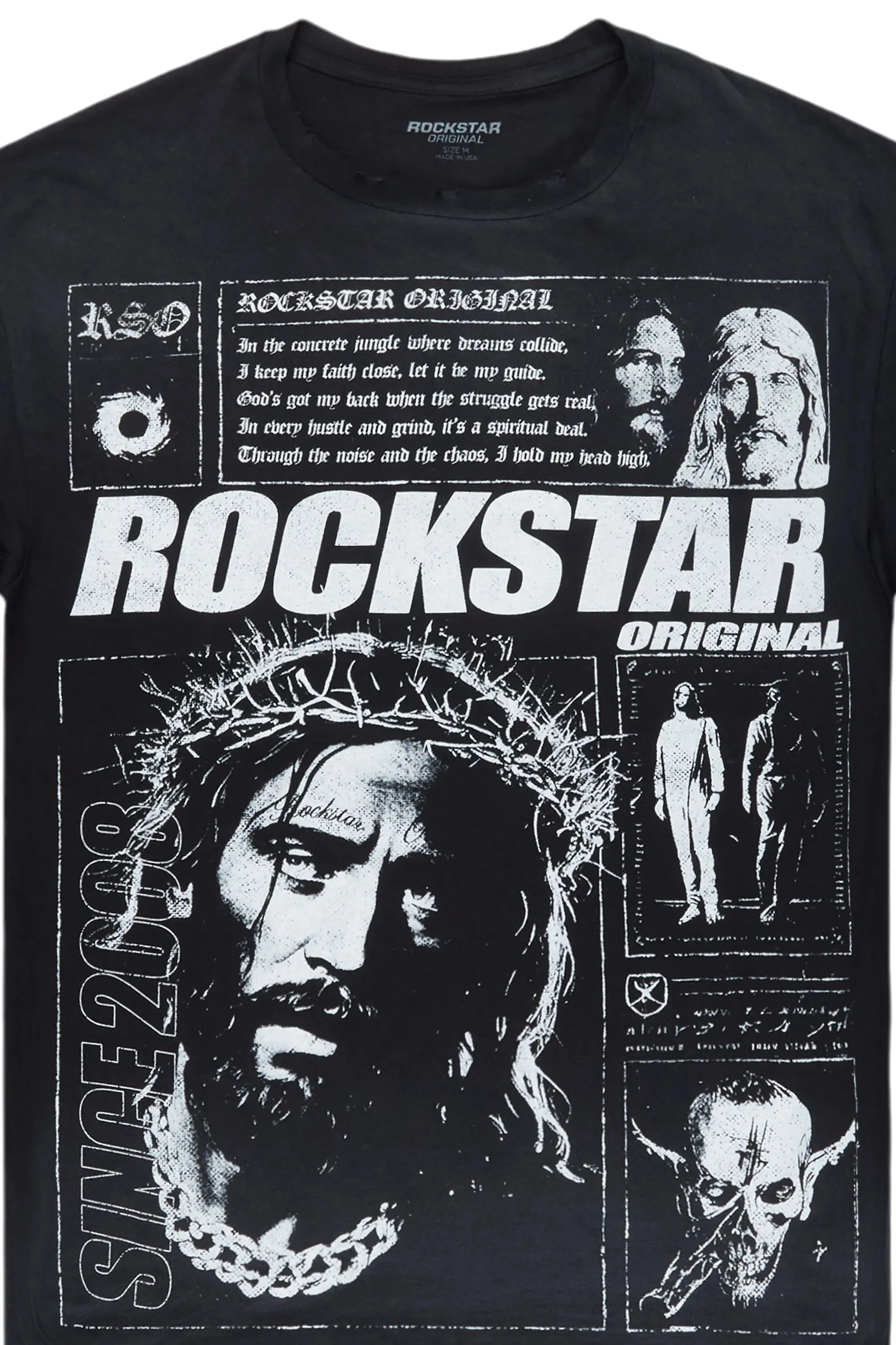 Raith Black Graphic Oversized T-Shirt sold by Rockstar Original product image thumbnail 2