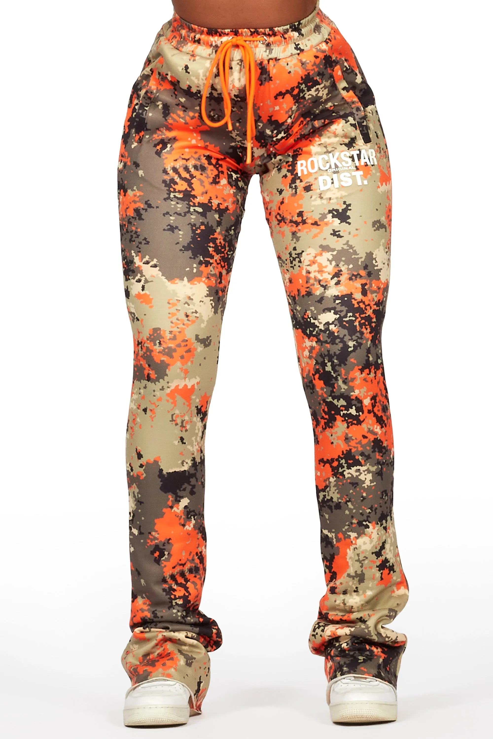 Juliana Orange Digital Camo Super Stacked Track Pant sold by Rockstar Original