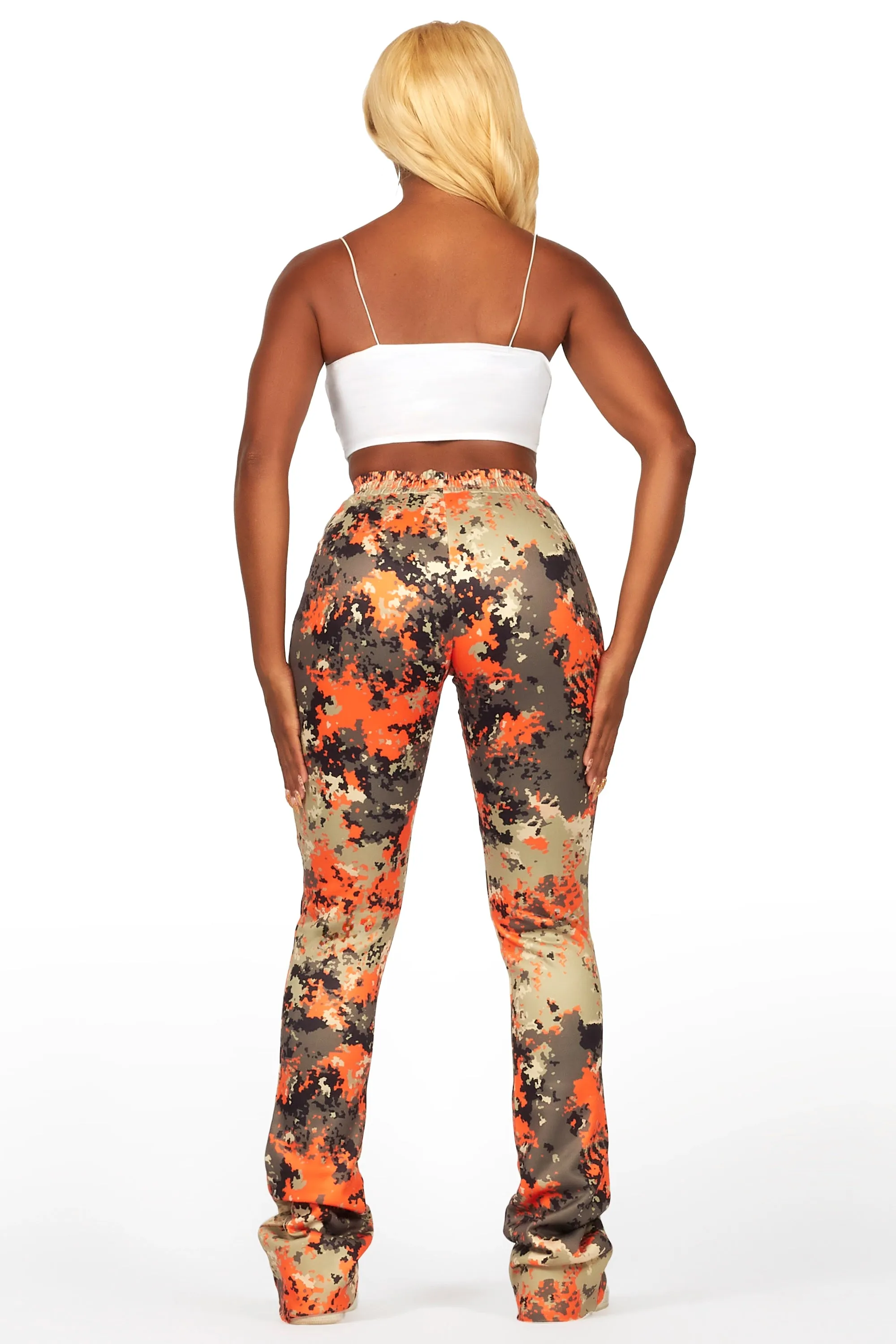 Juliana Orange Digital Camo Super Stacked Track Pant sold by Rockstar Original product image thumbnail 5