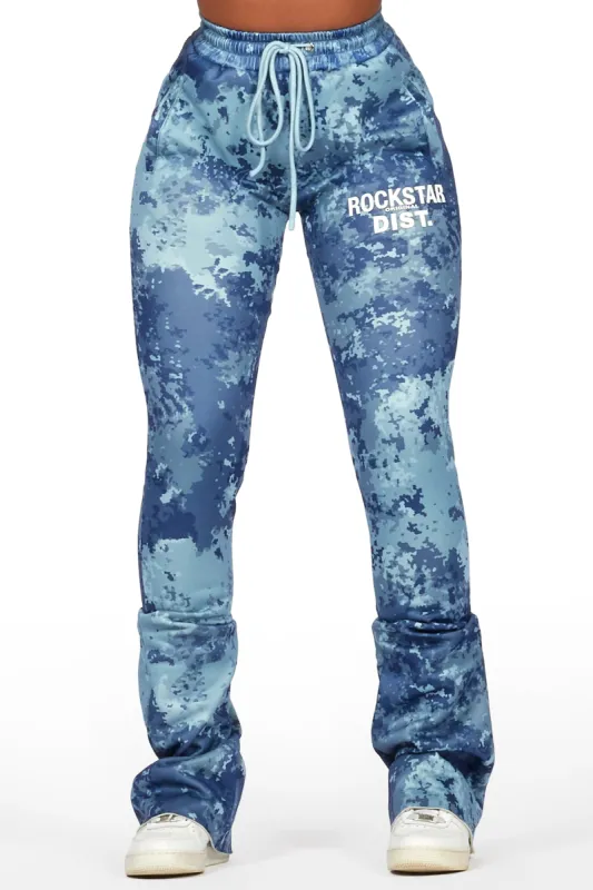 Juliana Blue Digital Camo Super Stacked Track Pant sold by Rockstar Original