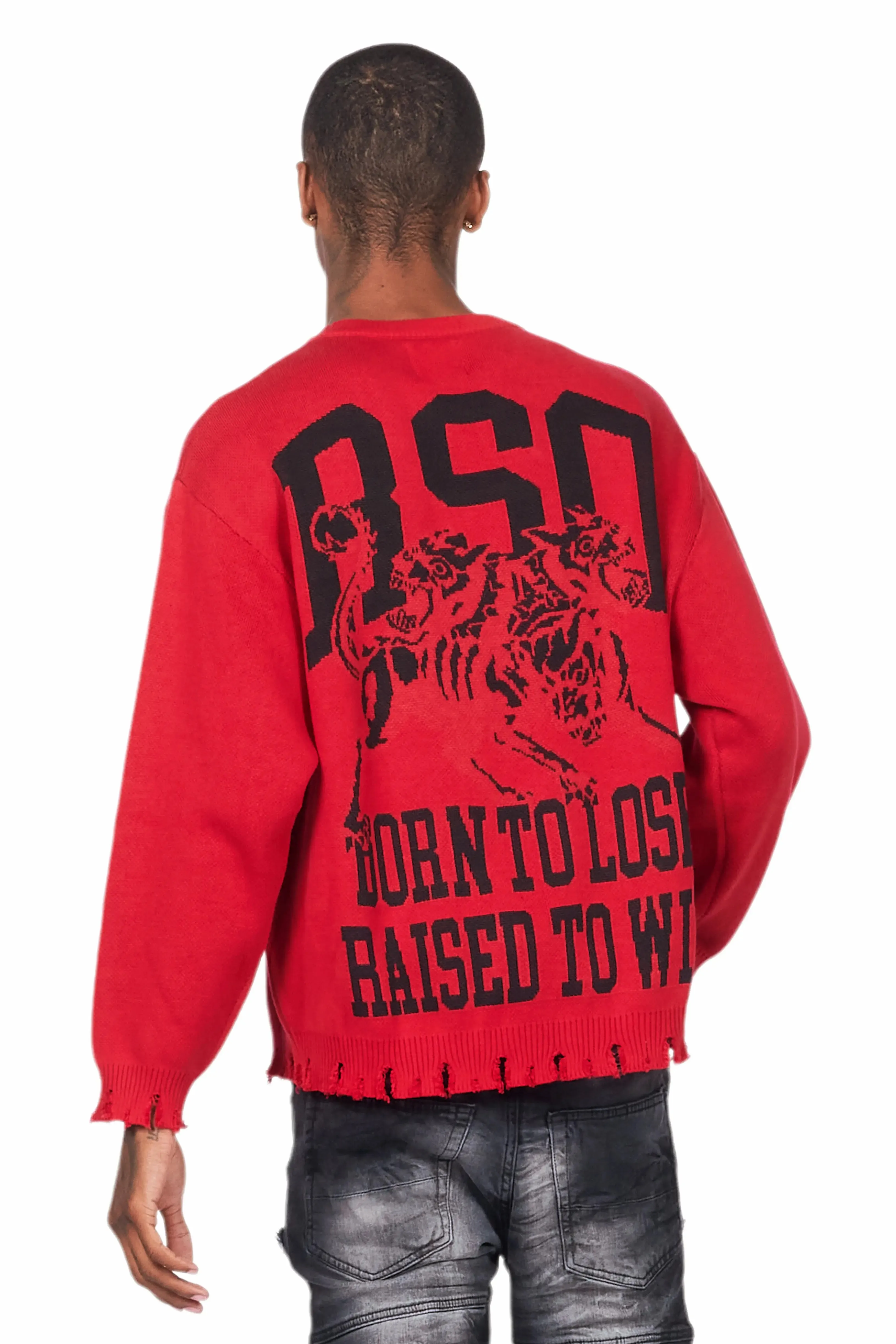 Fagan Red Knit Sweater sold by Rockstar Original product image thumbnail 4