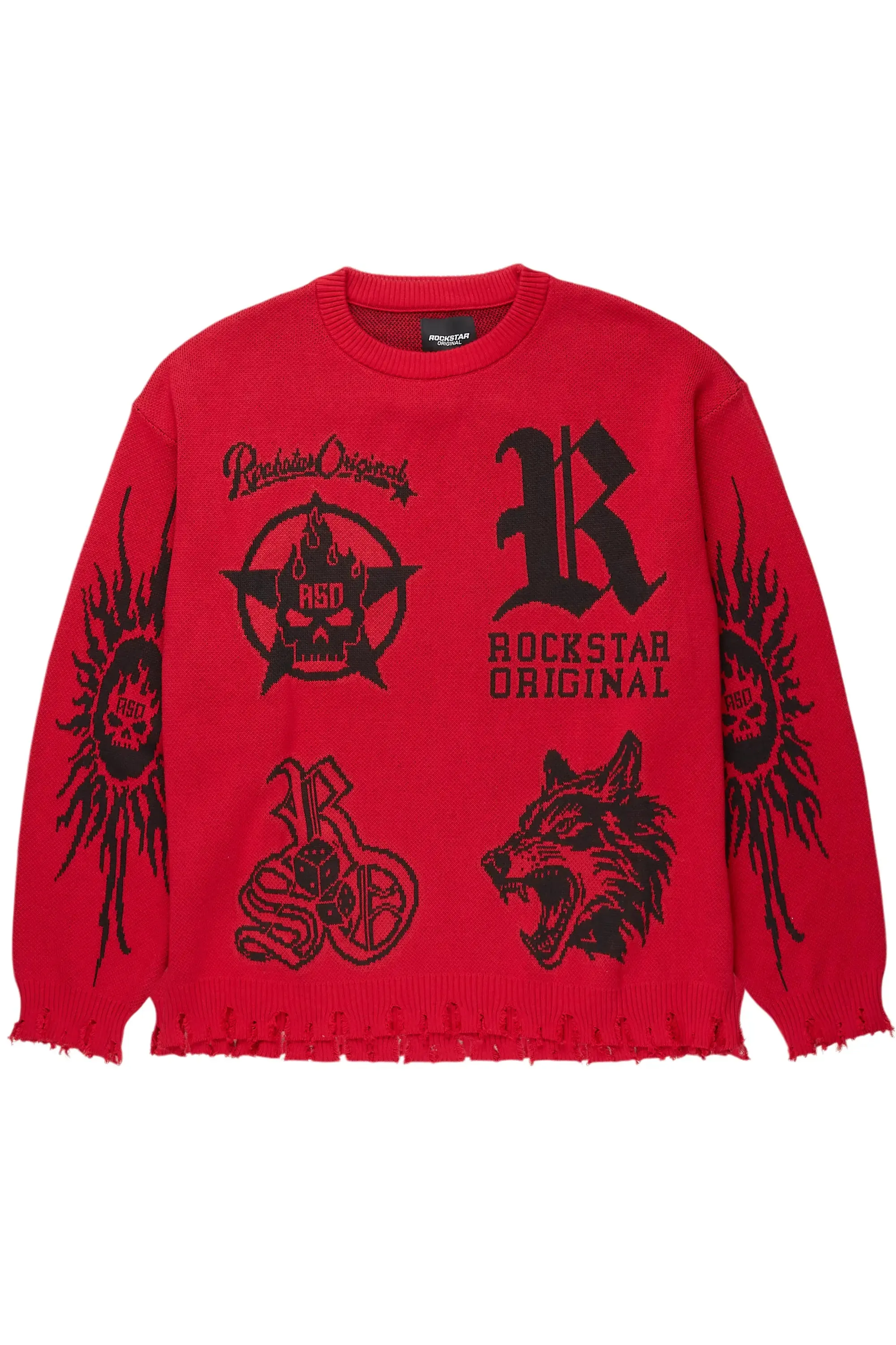 Fagan Red Knit Sweater sold by Rockstar Original