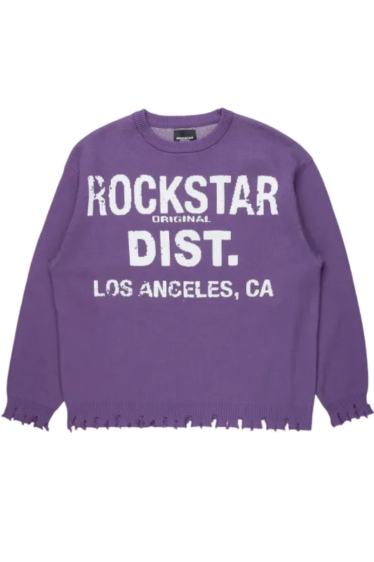 Mallow Purple Knit Sweater made by Rockstar Original