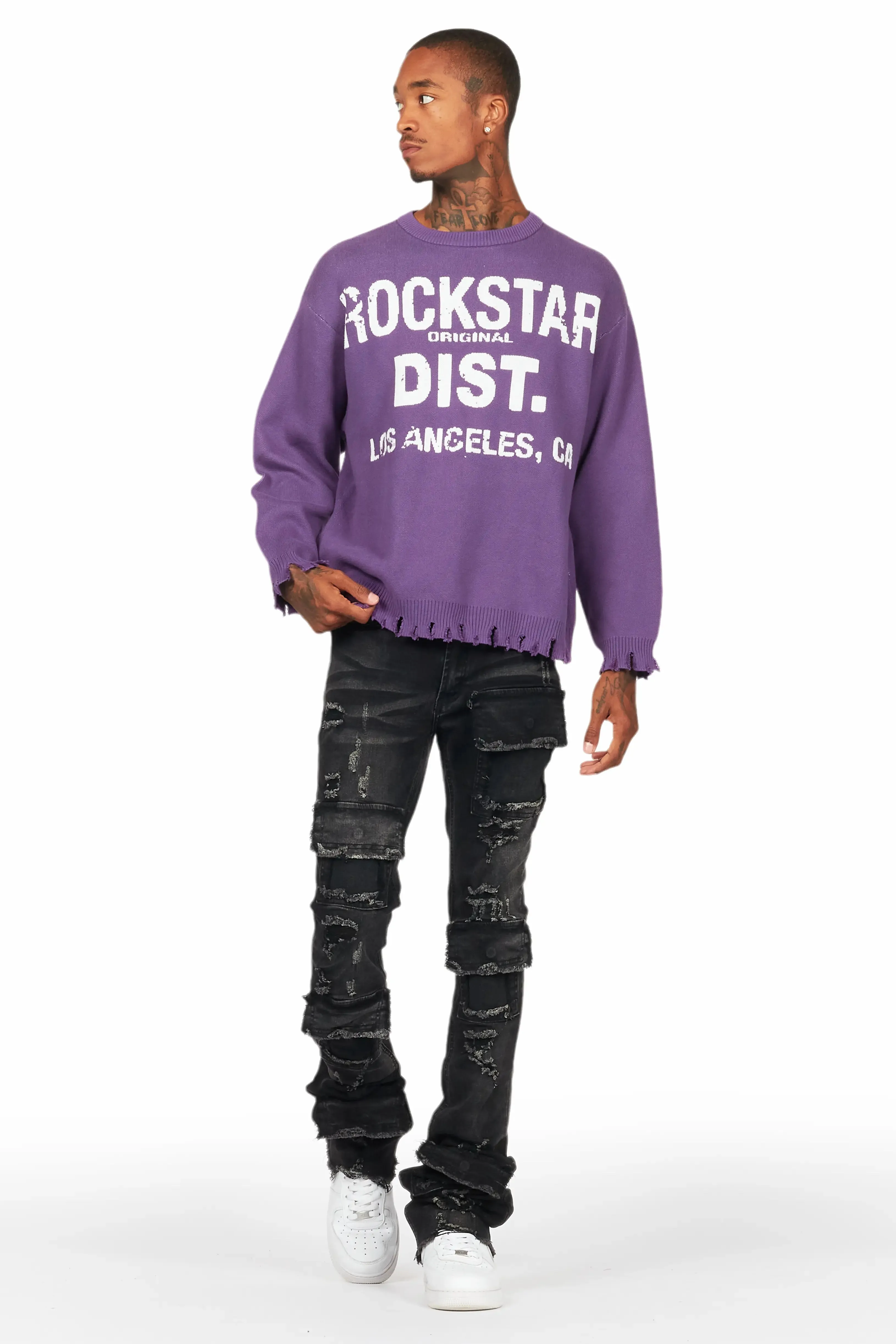 Mallow Purple Knit Sweater sold by Rockstar Original product image thumbnail 2